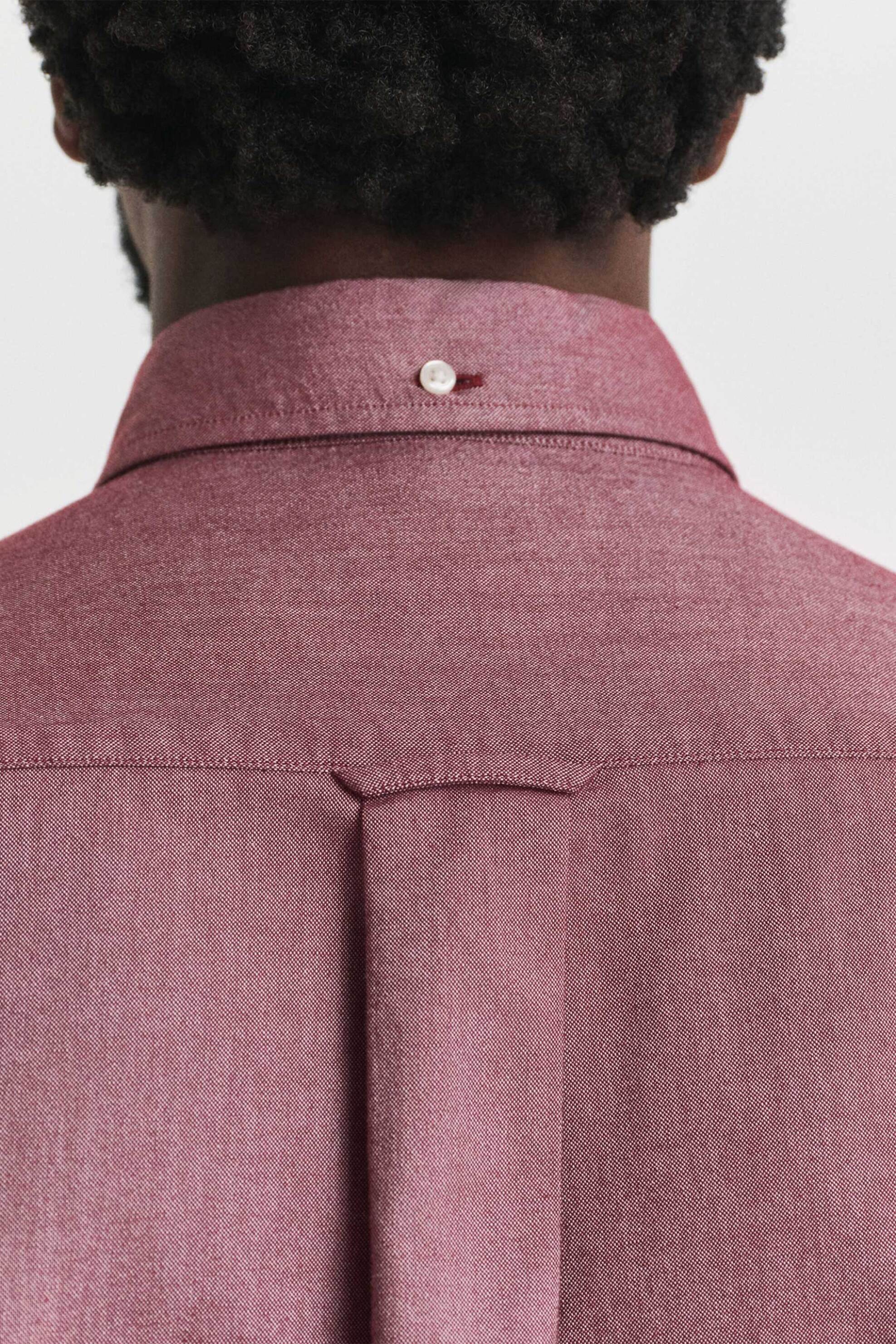 Gant Ανδρικό Πουκάμισο Oxford Button Down με Τσέπη Και Κεντημένο Λογότυπο Regular Fit - 3000200 Μπορντό