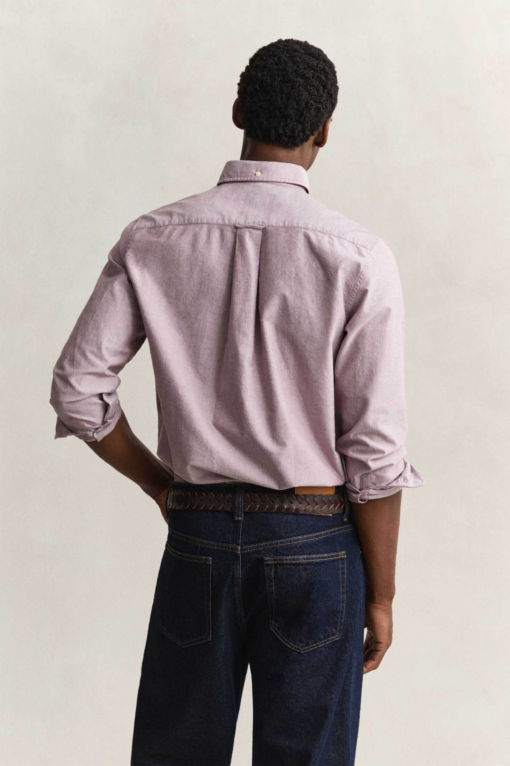 Gant Ανδρικό Πουκάμισο Oxford Button Down με Τσέπη Και Κεντημένο Λογότυπο Regular Fit - 3000200 Ροζ Persian