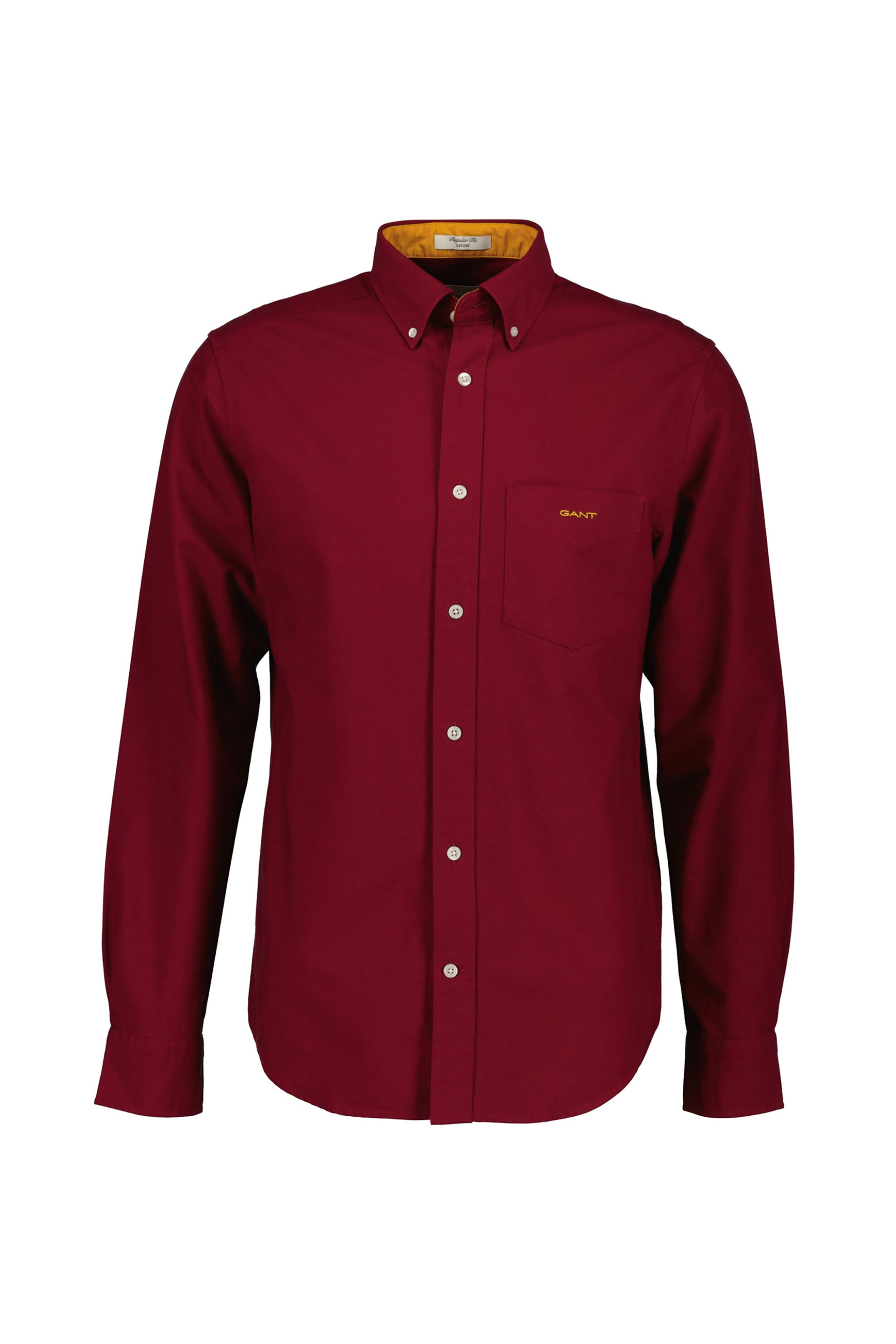 Gant ανδρικό πουκάμισο button down με τσέπη και κεντημένο λογότυπο Regular Fit - 3250221 Μπορντό