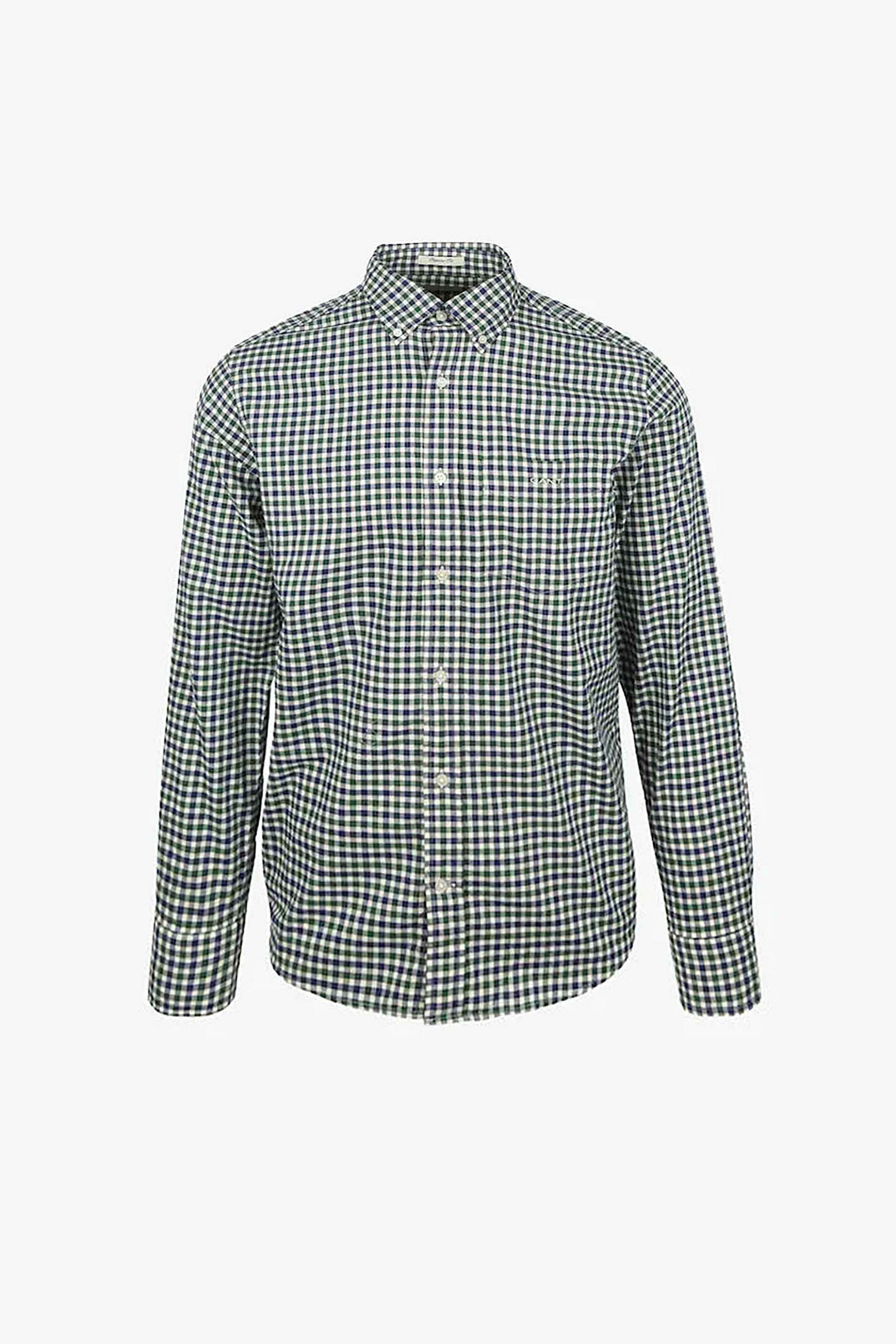Gant ανδρικό πουκάμισο button down με καρό σχέδιο Regular Fit - 3250233 Πράσινο