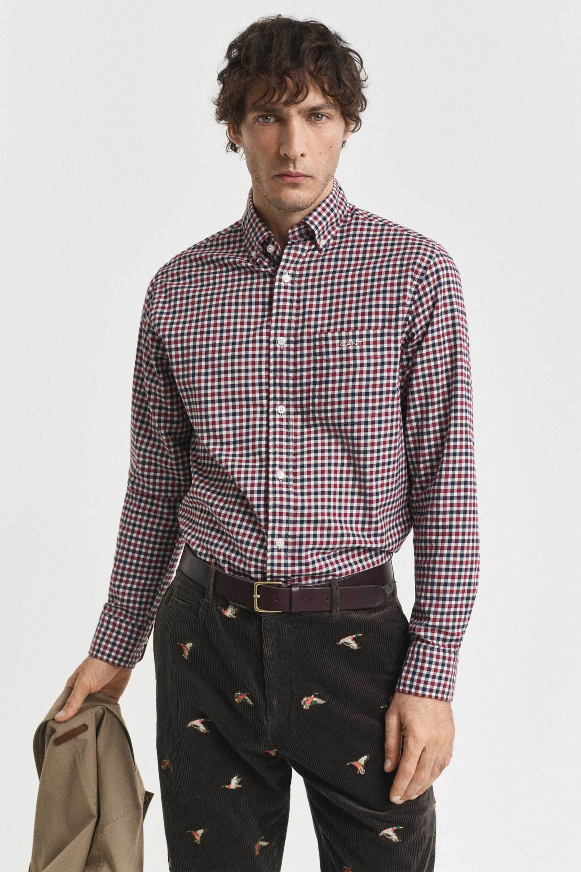 Ανδρικά πουκάμισα gant σε μπορντο