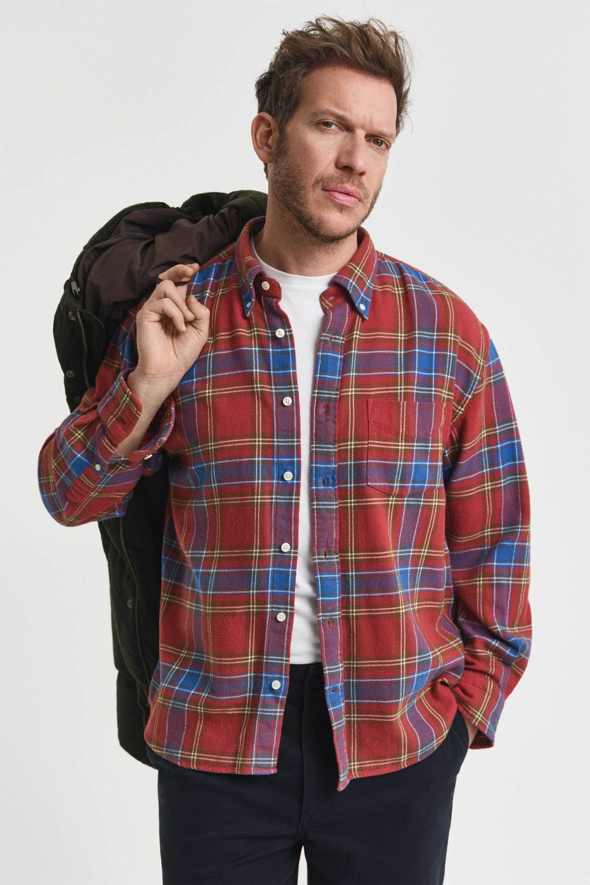 Ανδρικά πουκάμισα casual gant σε κοκκινο