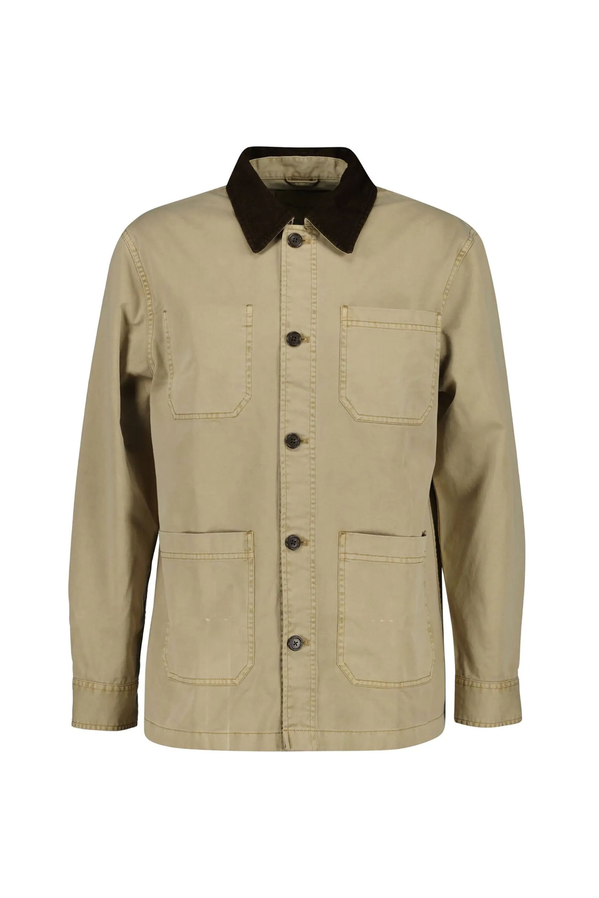 Gant ανδρικό overshirt με contrast γιακά και τσέπες "Surplus" - 3250291 Μπεζ