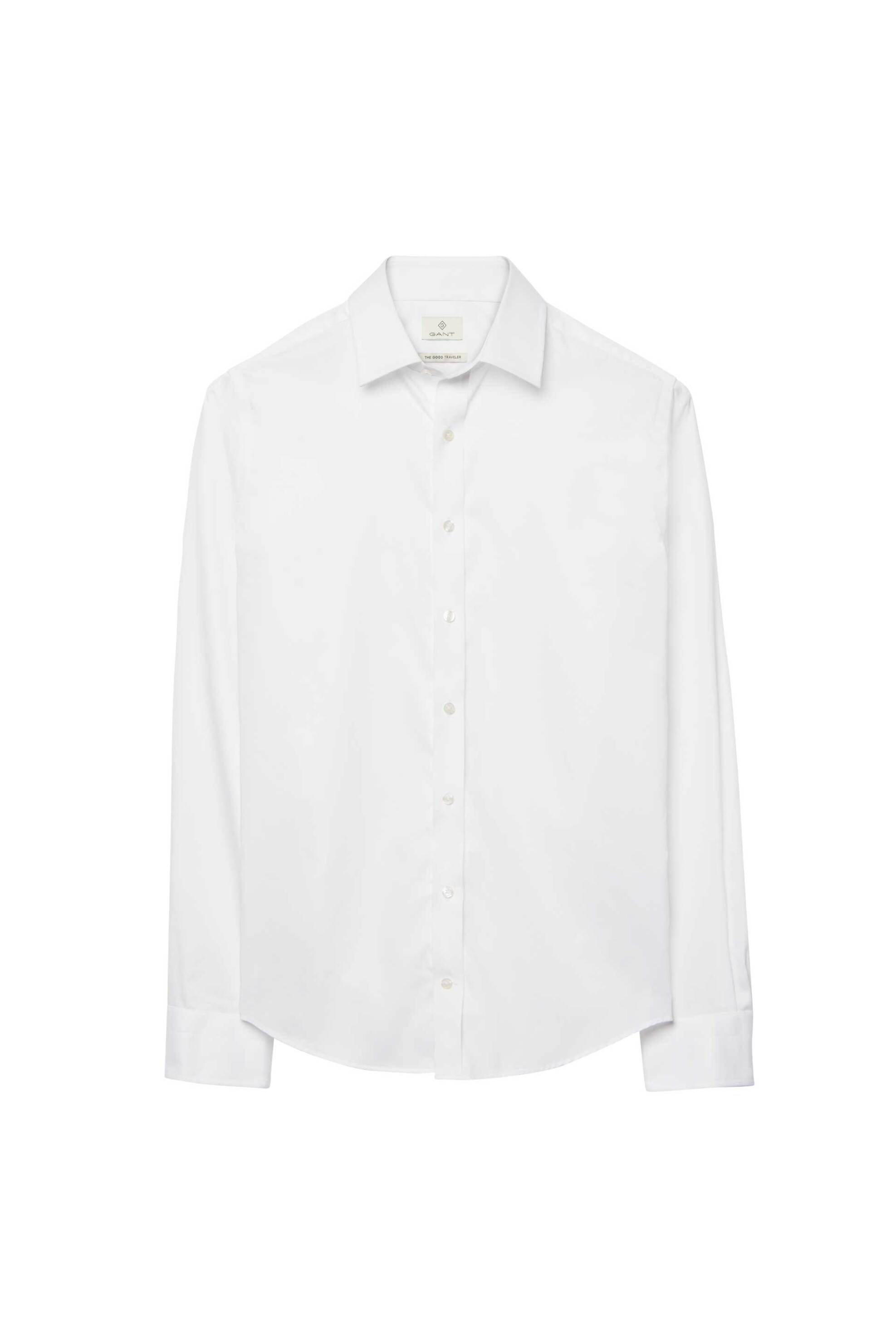 Gant ανδρικό πουκάμισο μονόχρωμο - 383905 Λευκό