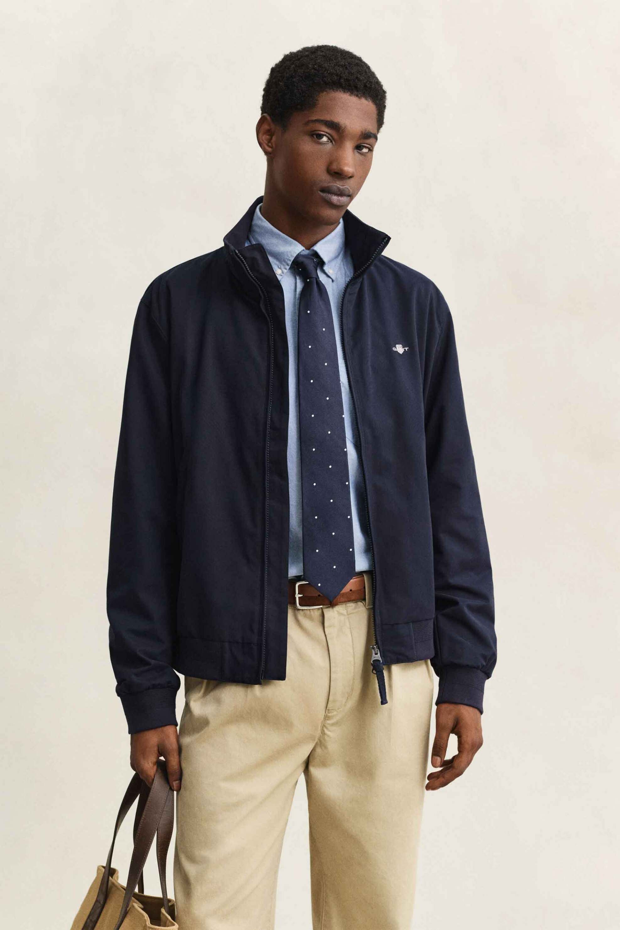 Gant ανδρικό αδιάβροχο jacket με κεντημένο λογότυπο Regular Fit - 7006600 Μπλε Σκούρο