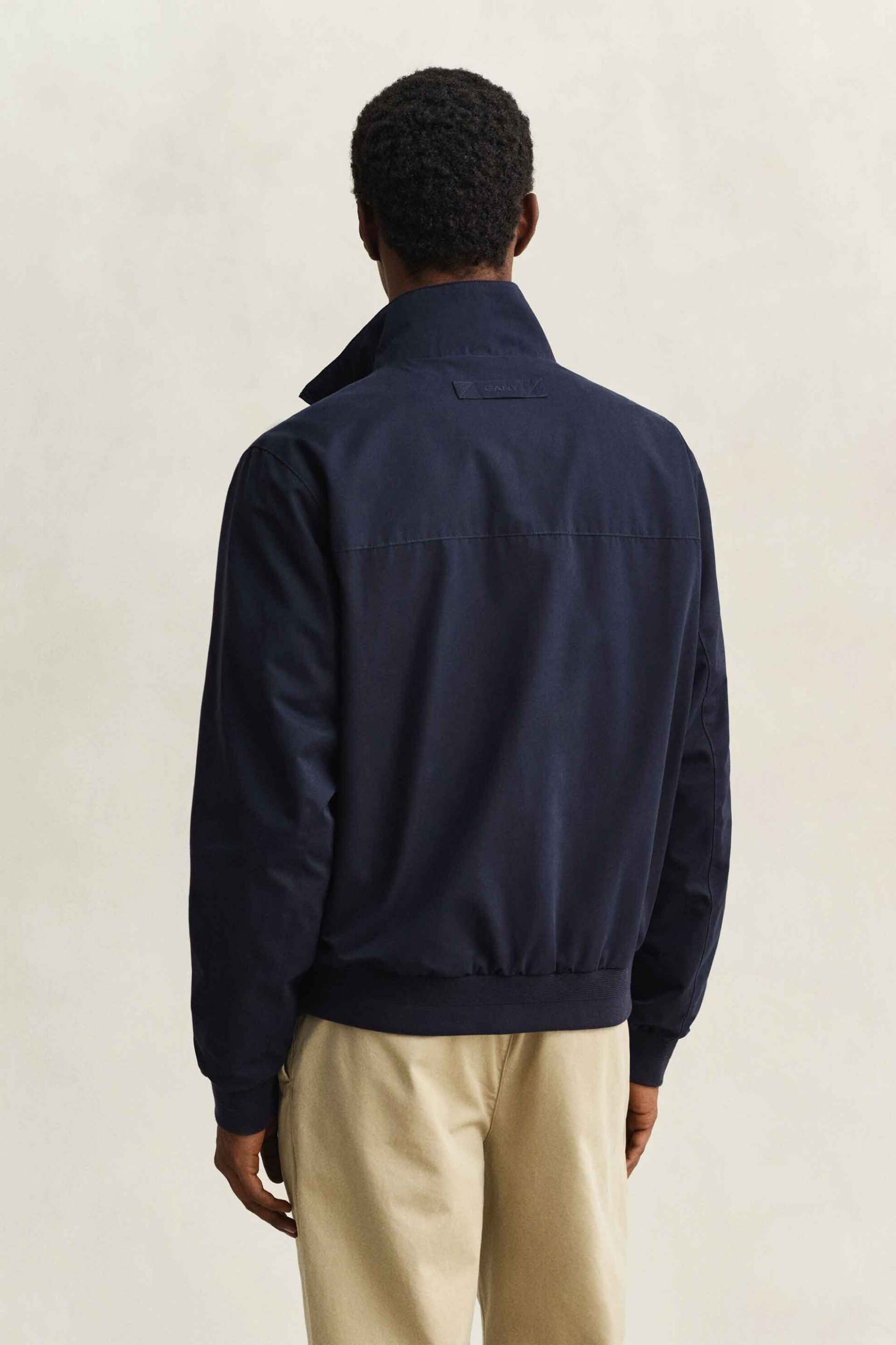 Gant Ανδρικό Αδιάβροχο Jacket με Κεντημένο Λογότυπο Regular Fit - 7006600 Μπλε Σκούρο