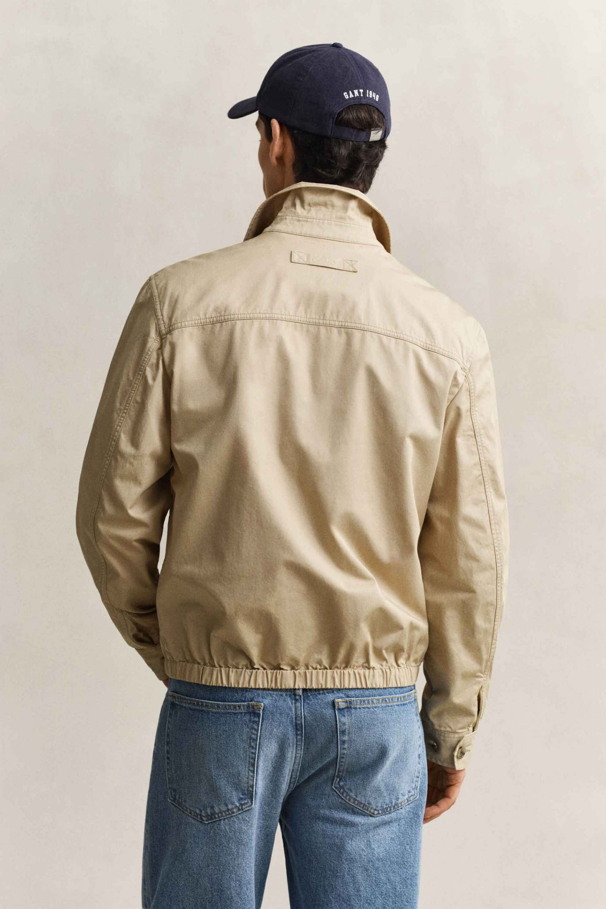 Gant Ανδρικό Αδιάβροχο Jacket με Κεντημένο Λογότυπο Regular Fit - 7006602 Μπεζ