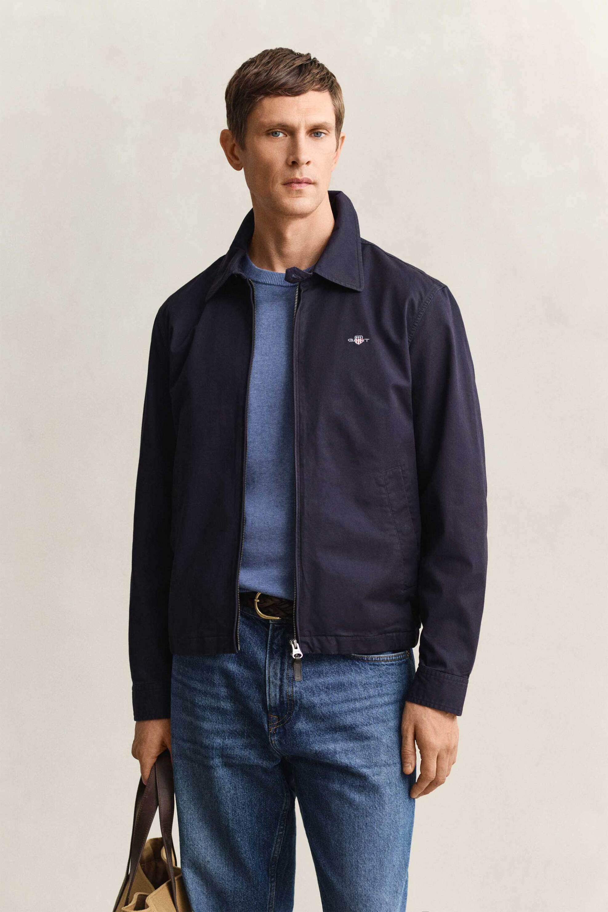 Gant ανδρικό αδιάβροχο jacket με κεντημένο λογότυπο Regular Fit - 7006602 Μπλε Σκούρο