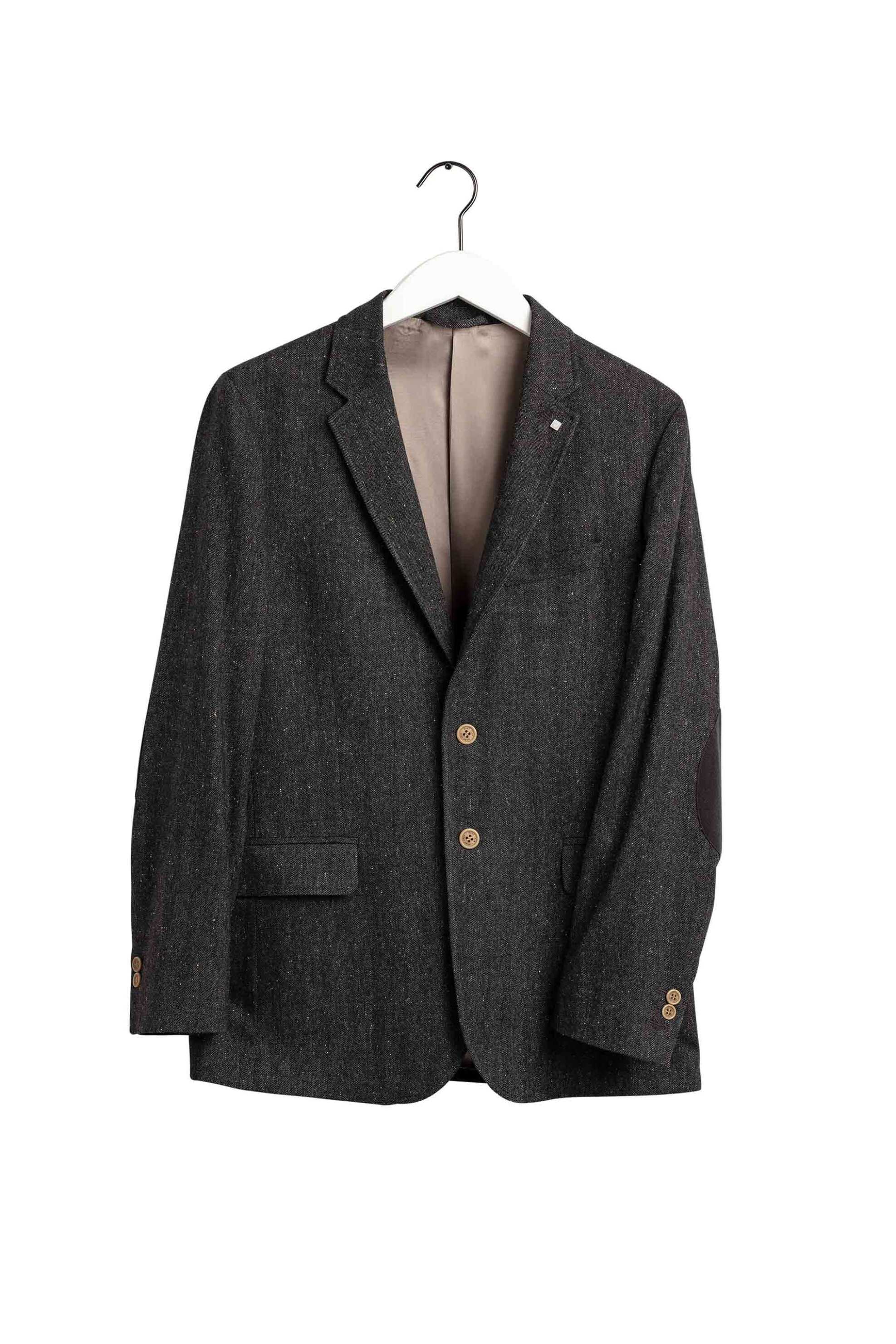 GANT Gant ανδρικό σακάκι με herrinbone pattern - 7705140 Ανθρακί
