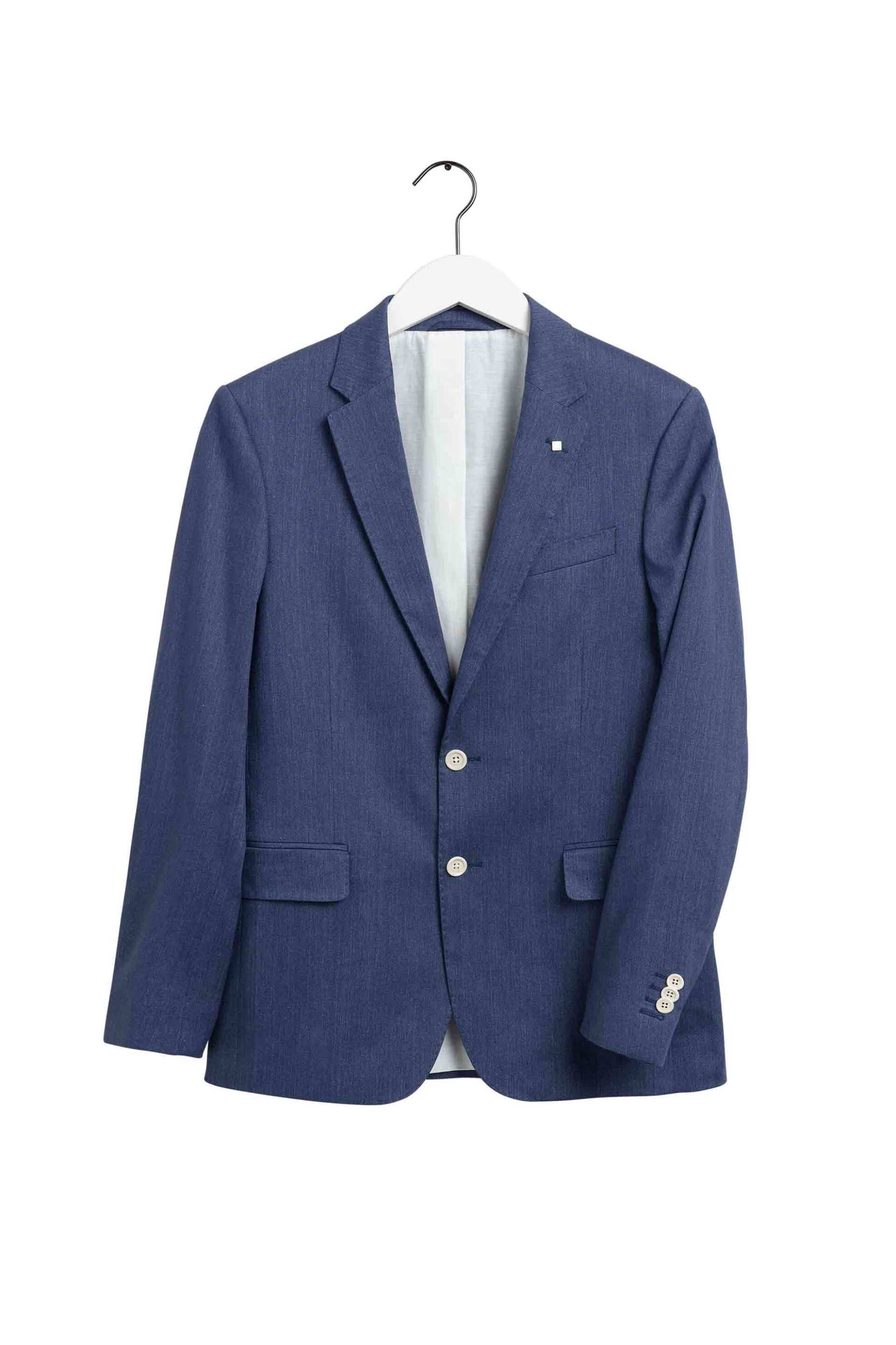 Gant ανδρικό σακάκι από λινάρι και βαμβάκι - 7705143 Μπλε Σκούρο