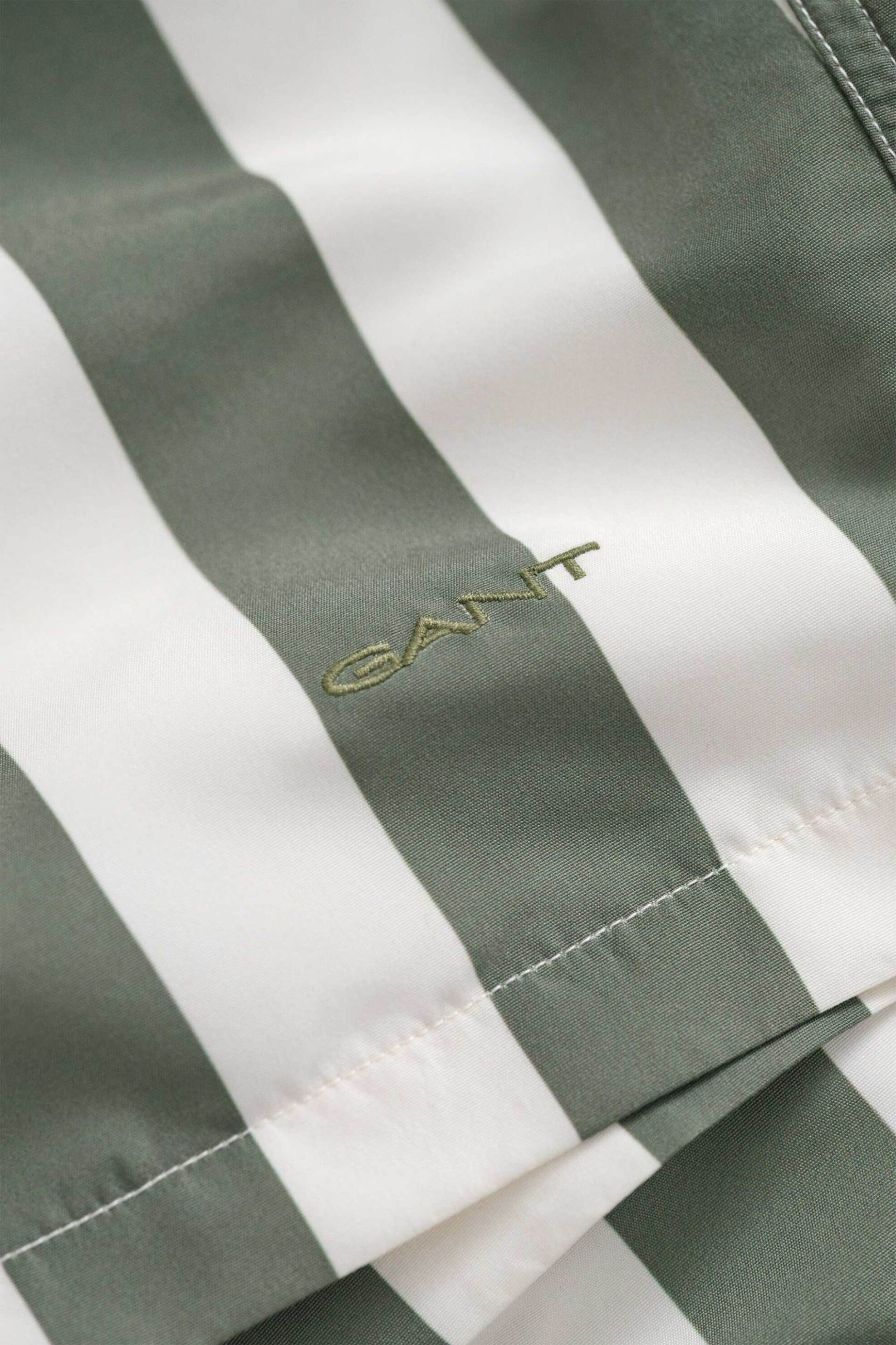 Gant Ανδρικό Μαγιό Σορτς με Ριγέ Σχέδιο Regular Fit - 922616005 Λαδί