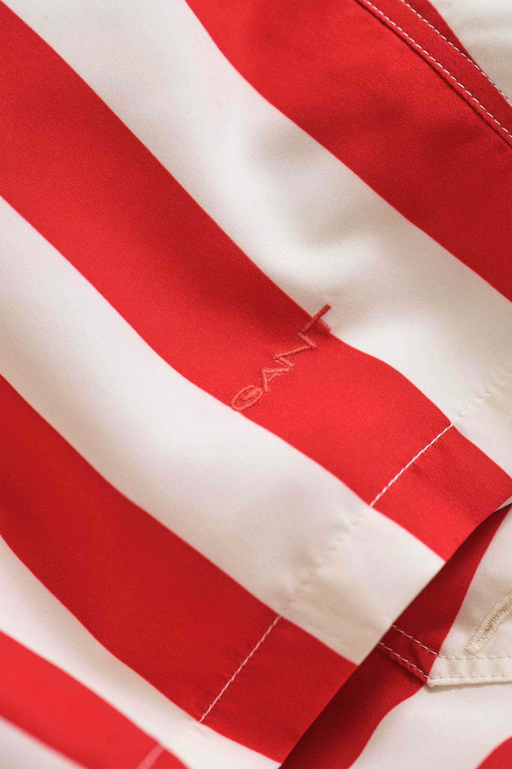 Gant Ανδρικό Μαγιό Σορτς με Ριγέ Σχέδιο Regular Fit - 922616005 Κόκκινο