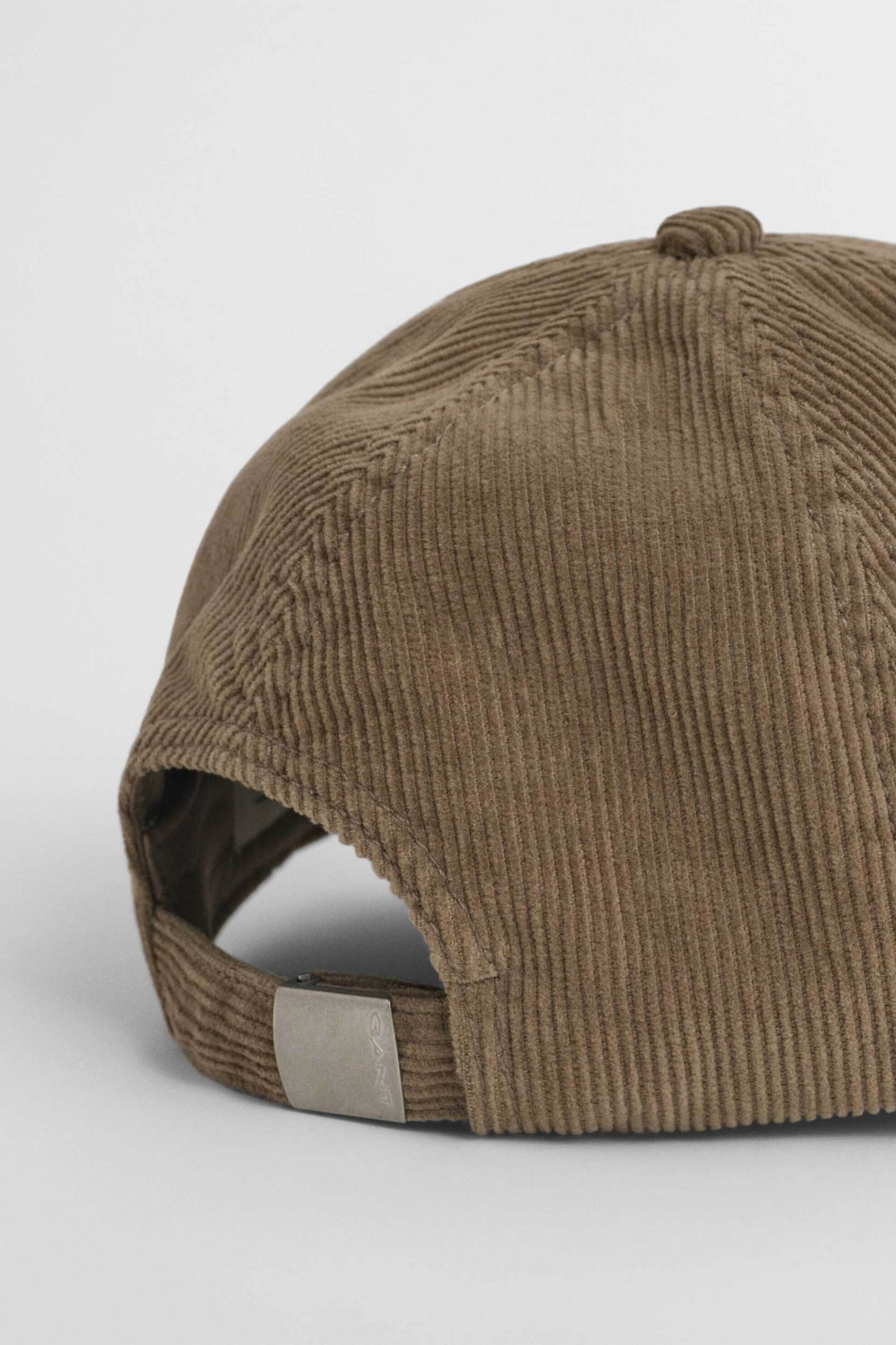 Gant ανδρικό καπέλο jockey κοτλέ με κεντημένο graphic logo - 9901295 Taupe φωτογραφία