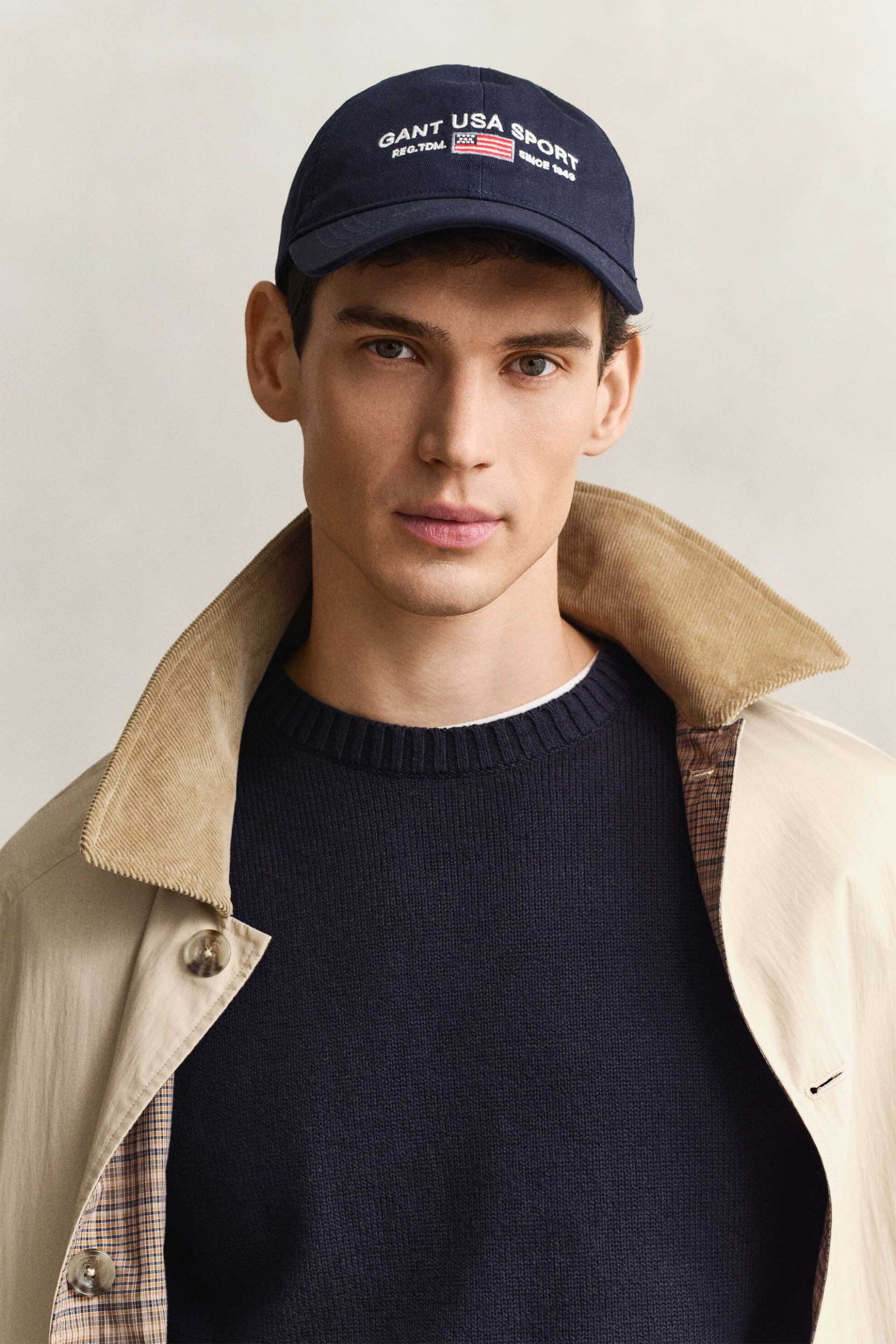 Gant Ανδρικό Καπέλο Jockey με Κεντημένο Graphic Logo - 9901306 Μπλε Σκούρο