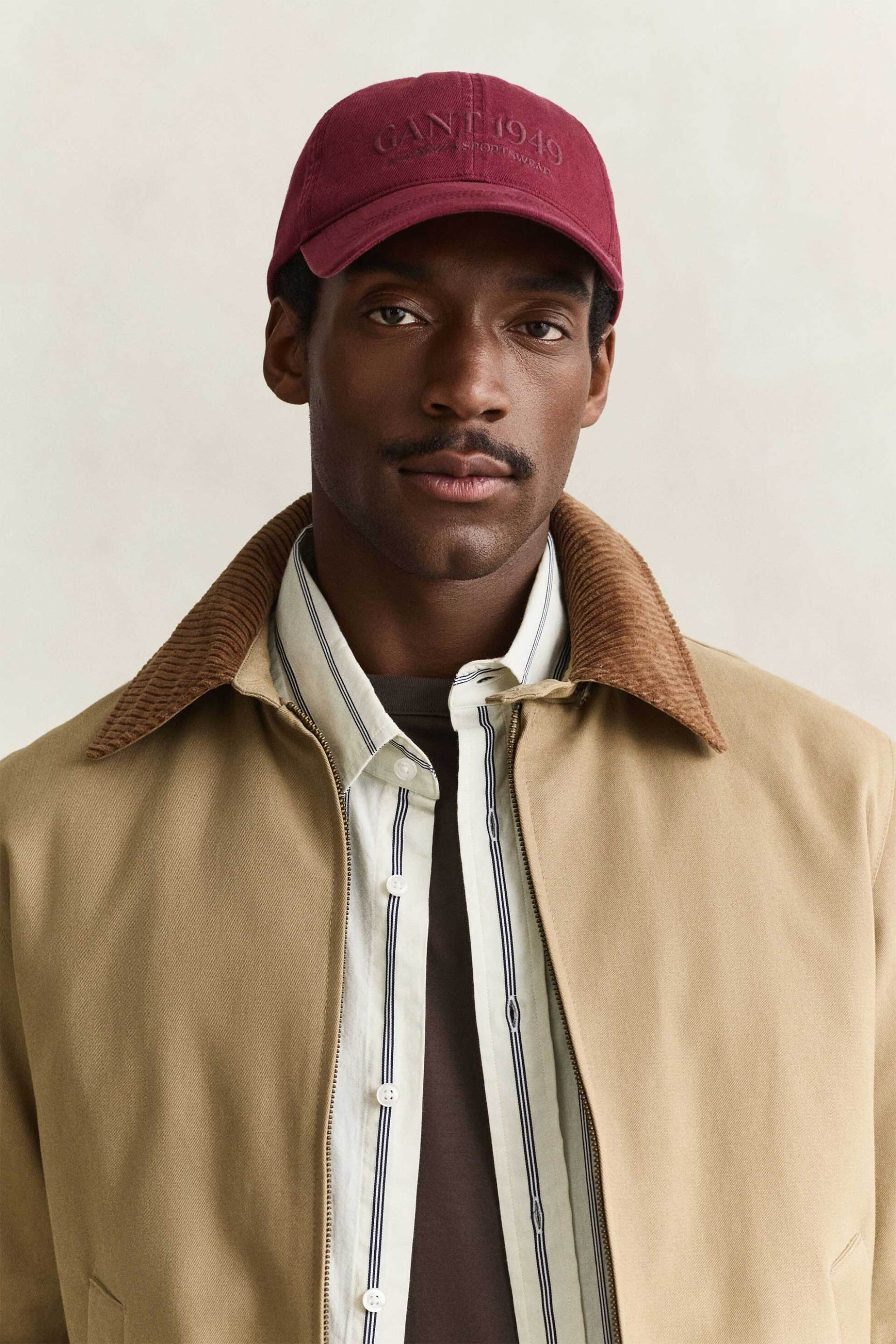 Gant Ανδρικό Καπέλο Jockey με Κεντημένο Λογότυπο - 9901338 Μπορντό