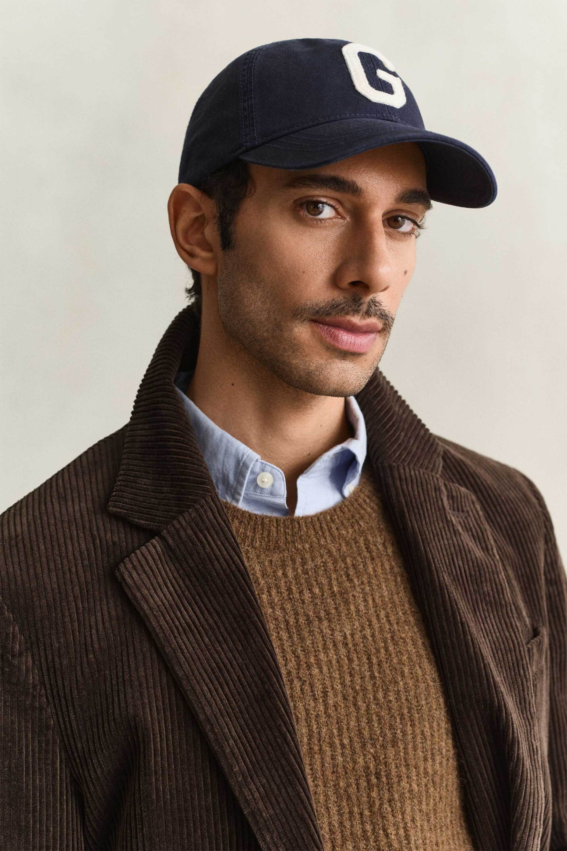 Gant Ανδρικό Καπέλο Jockey με Κεντημένο Monogram - 9901340 Μπλε Σκούρο