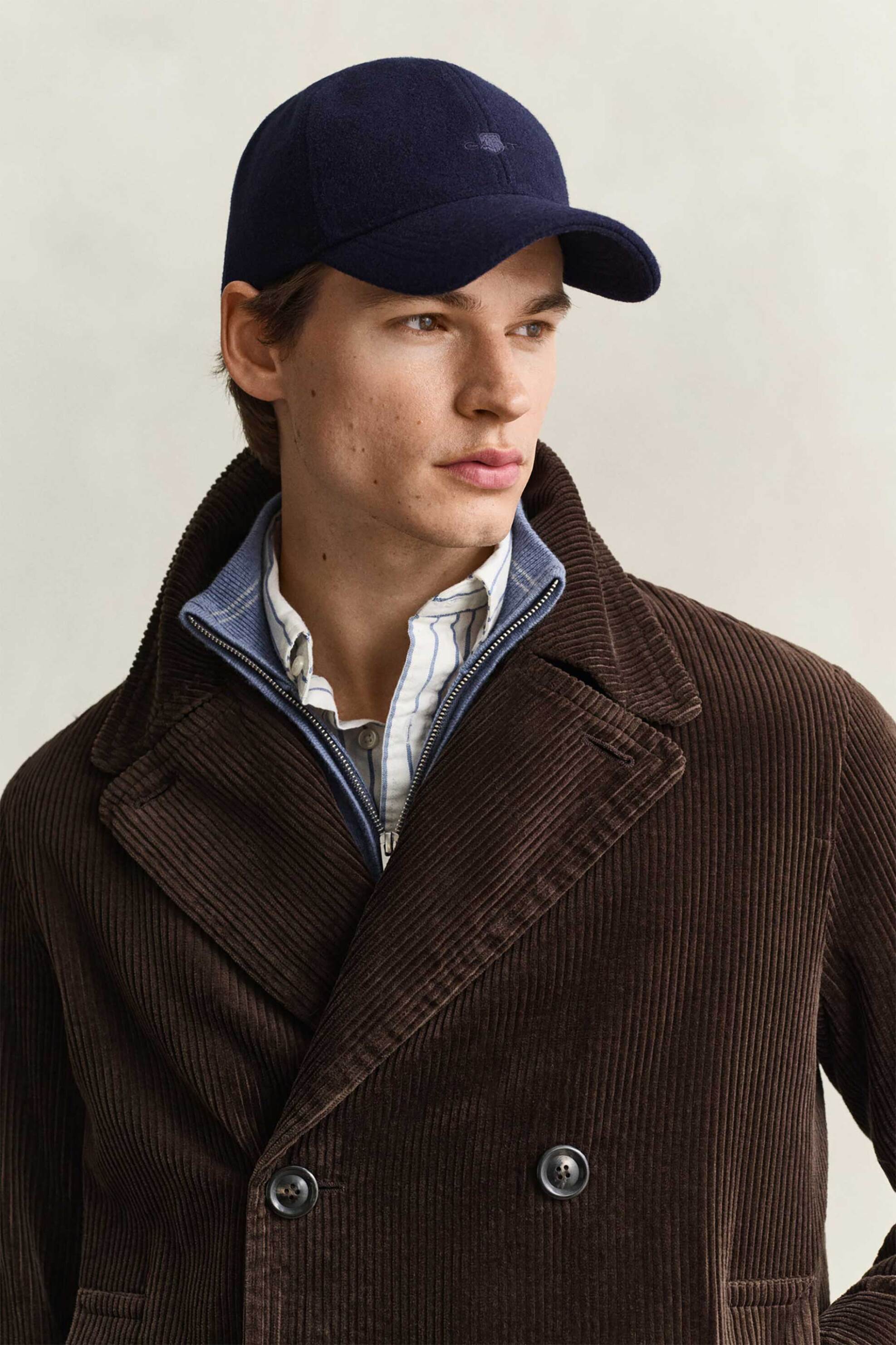 Gant Ανδρικό Καπέλο Jockey με Κεντημένο Λογότυπο - 9901347 Μπλε Σκούρο