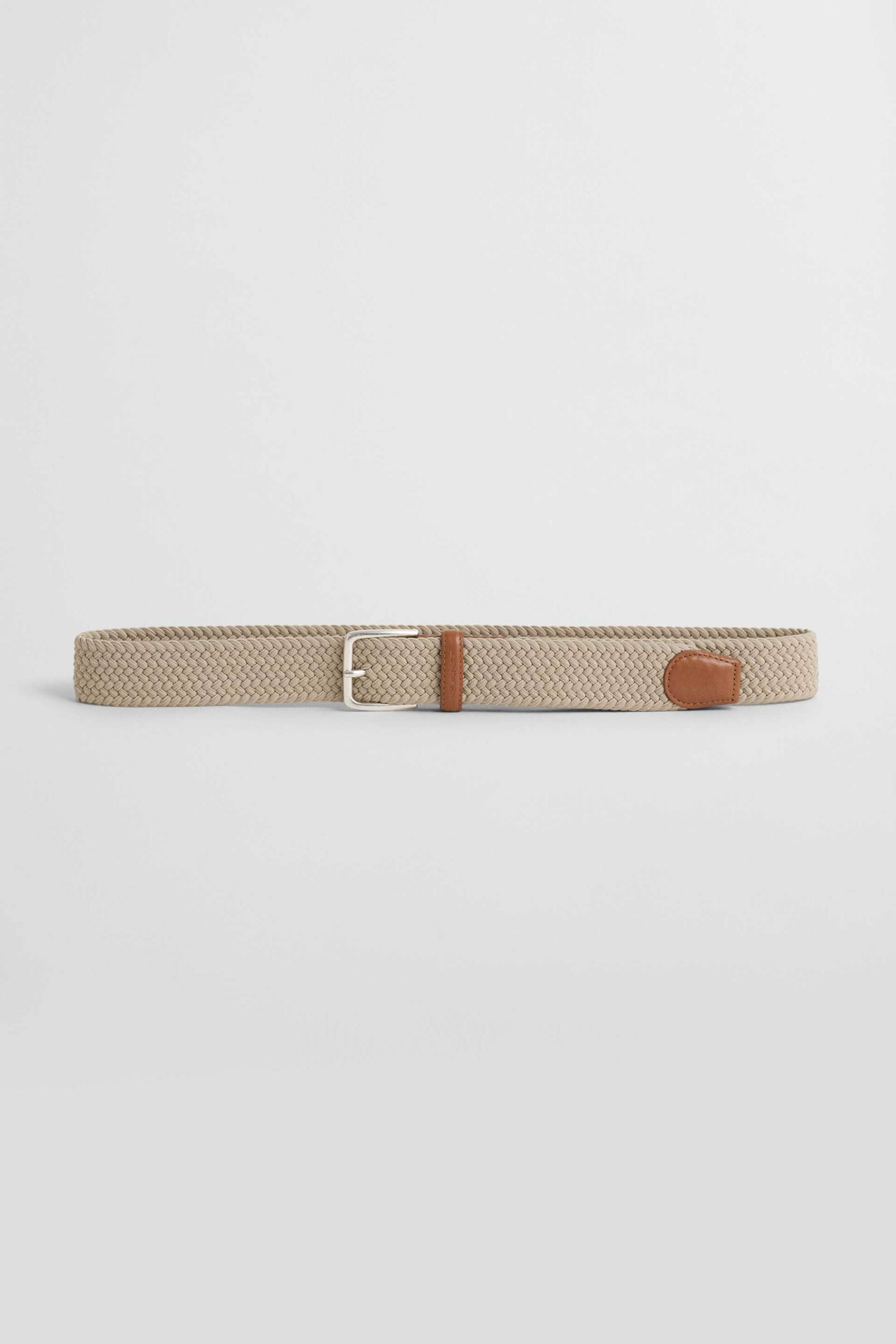 GANT Gant ανδρική ζώνη με πλεκτό σχέδιο και ανάγλυφο λογότυπο - 9940173 Μπεζ