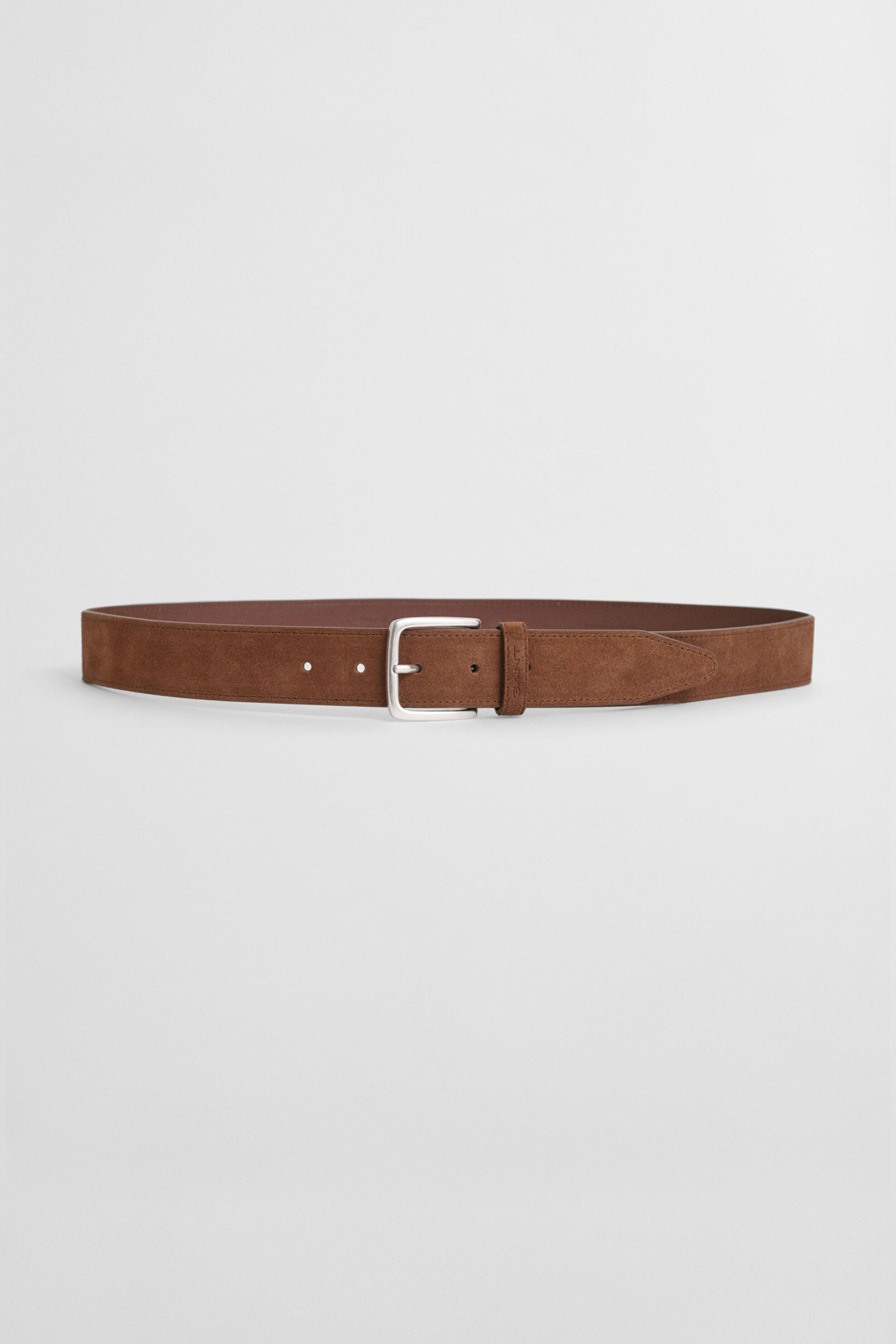 GANT Gant ανδρική suede ζώνη με μεταλλική αγκράφα και λογότυπο στη θηλιά - 9940176 Καφέ
