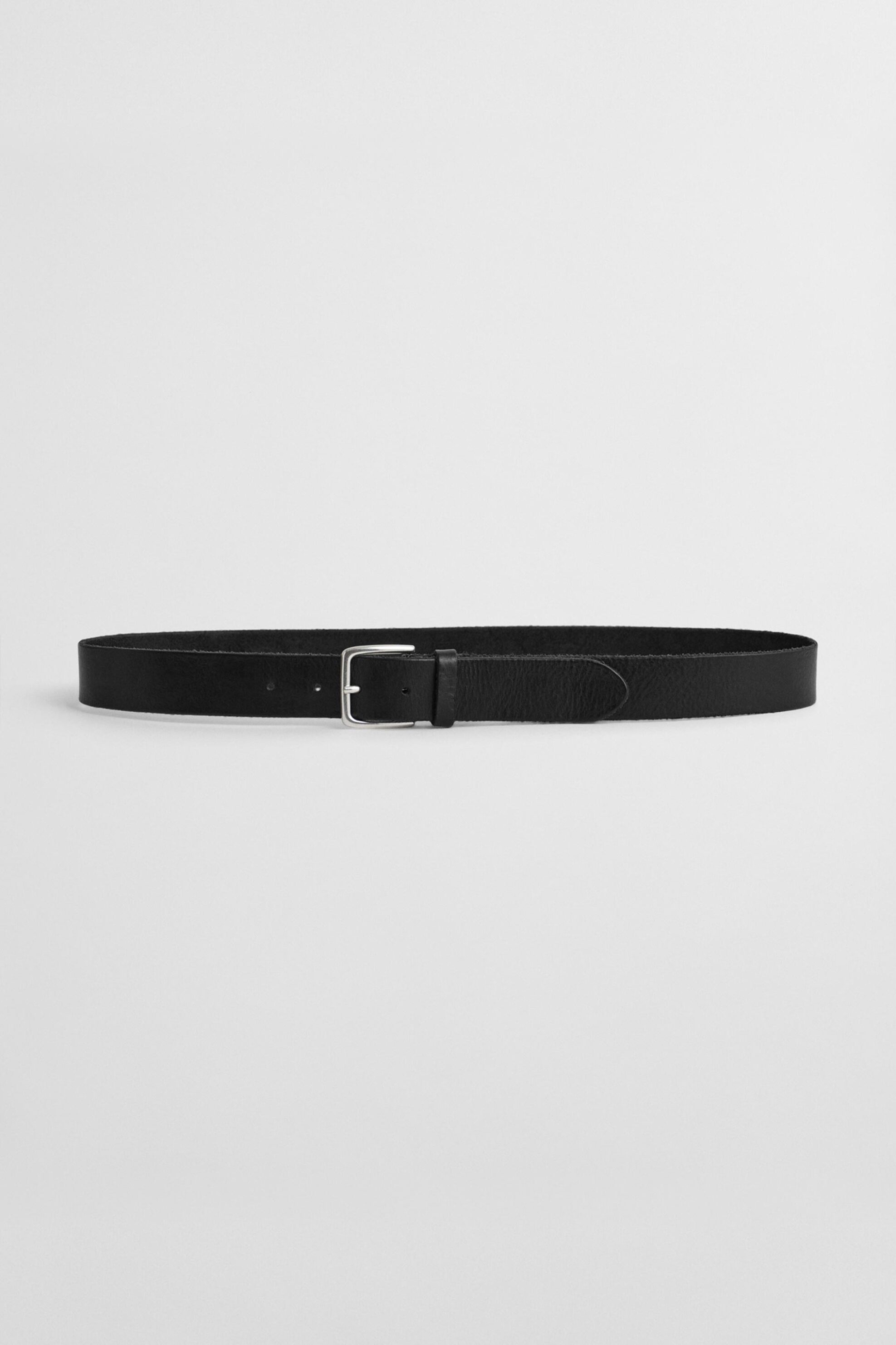 GANT Gant ανδρική δερμάτινη ζώνη με μεταλλική αγκράφα - 9940177 Μαύρο