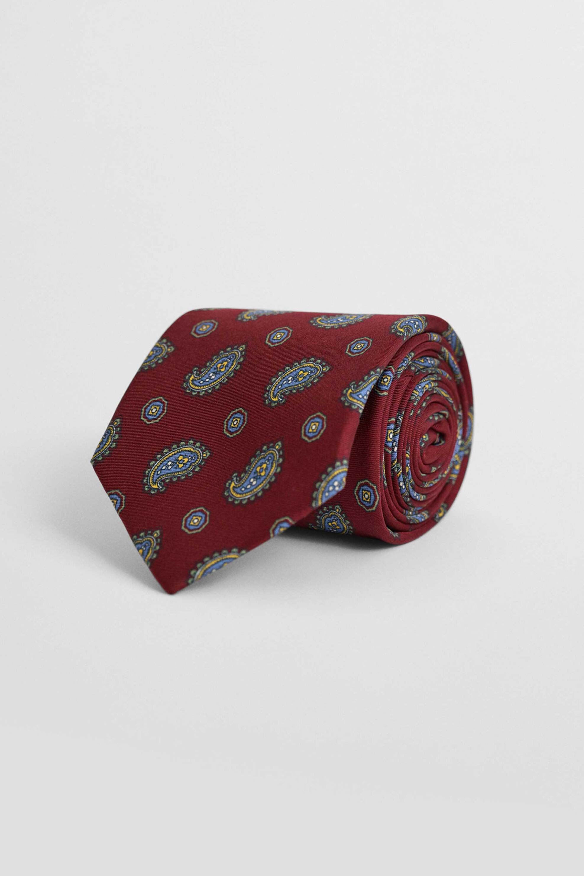 GANT Gant ανδρική μεταξωτή γραβάτα με paisley pattern - 9950155 Μπορντό