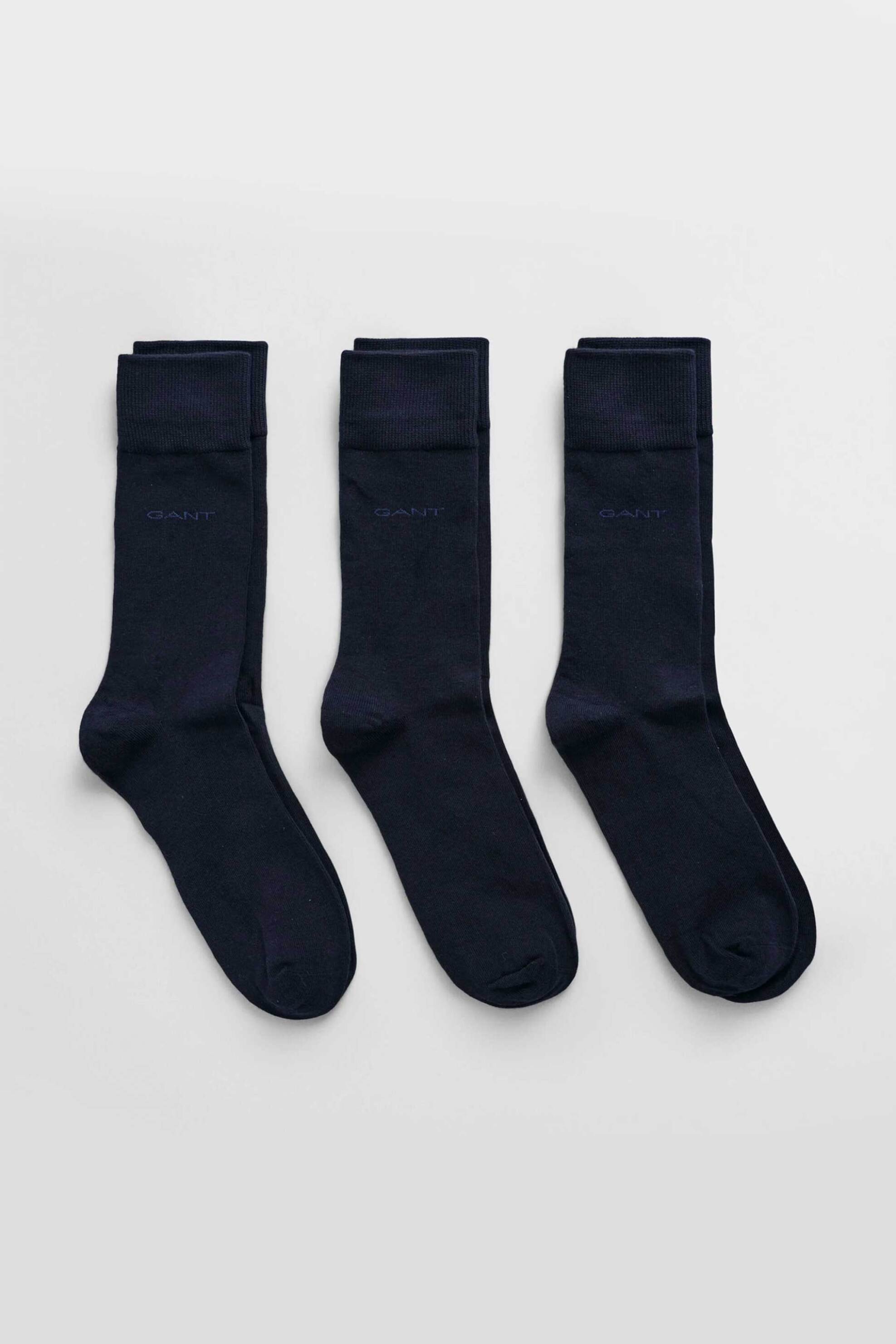 Gant σετ ανδρικές μακριές κάλτσες με λογότυπο (3 ζευγάρια) - 9960256 Μπλε Σκούρο