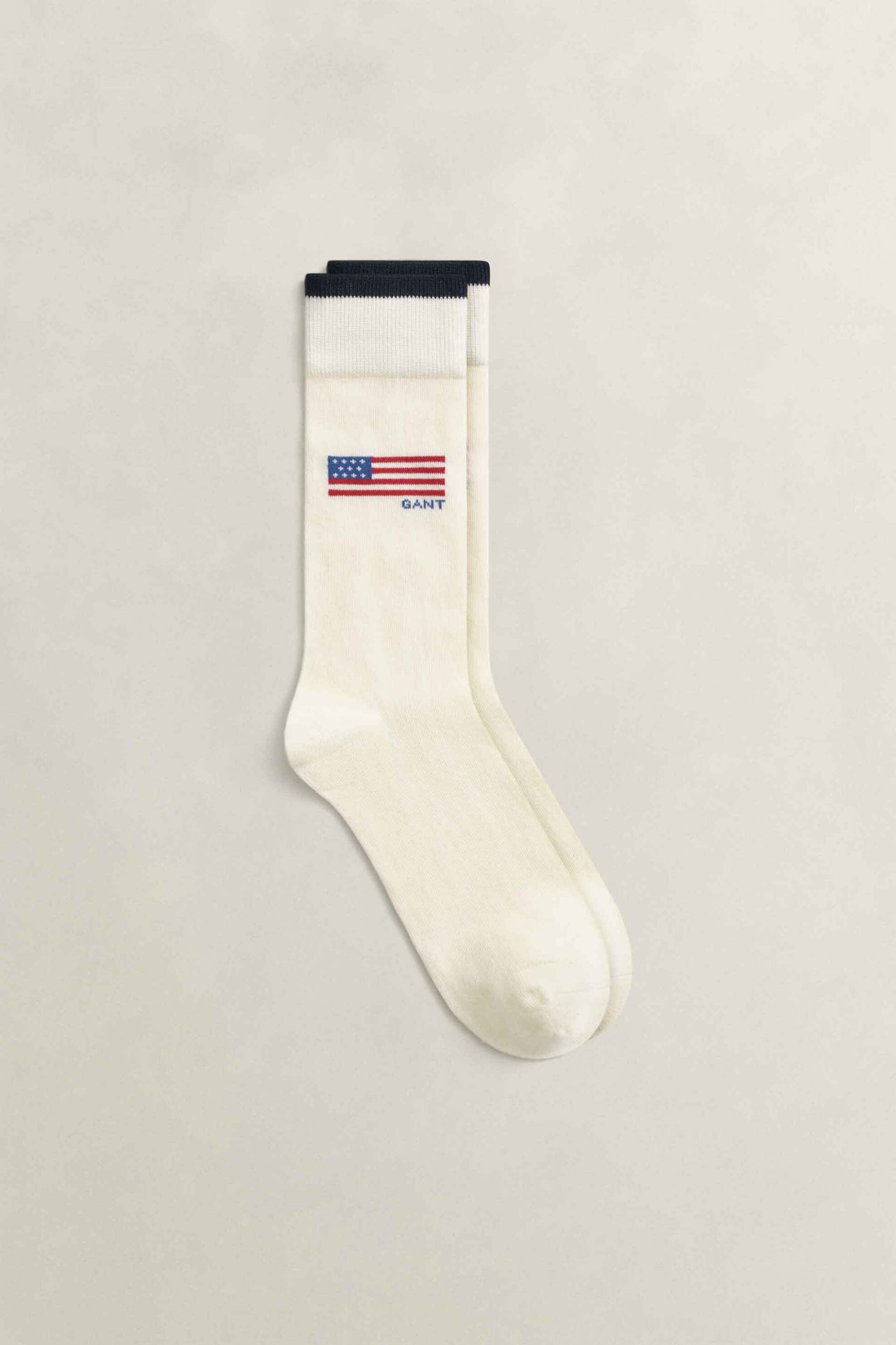 Gant ανδρικές μακριές κάλτσες με graphic print - 9960372 Κρέμ