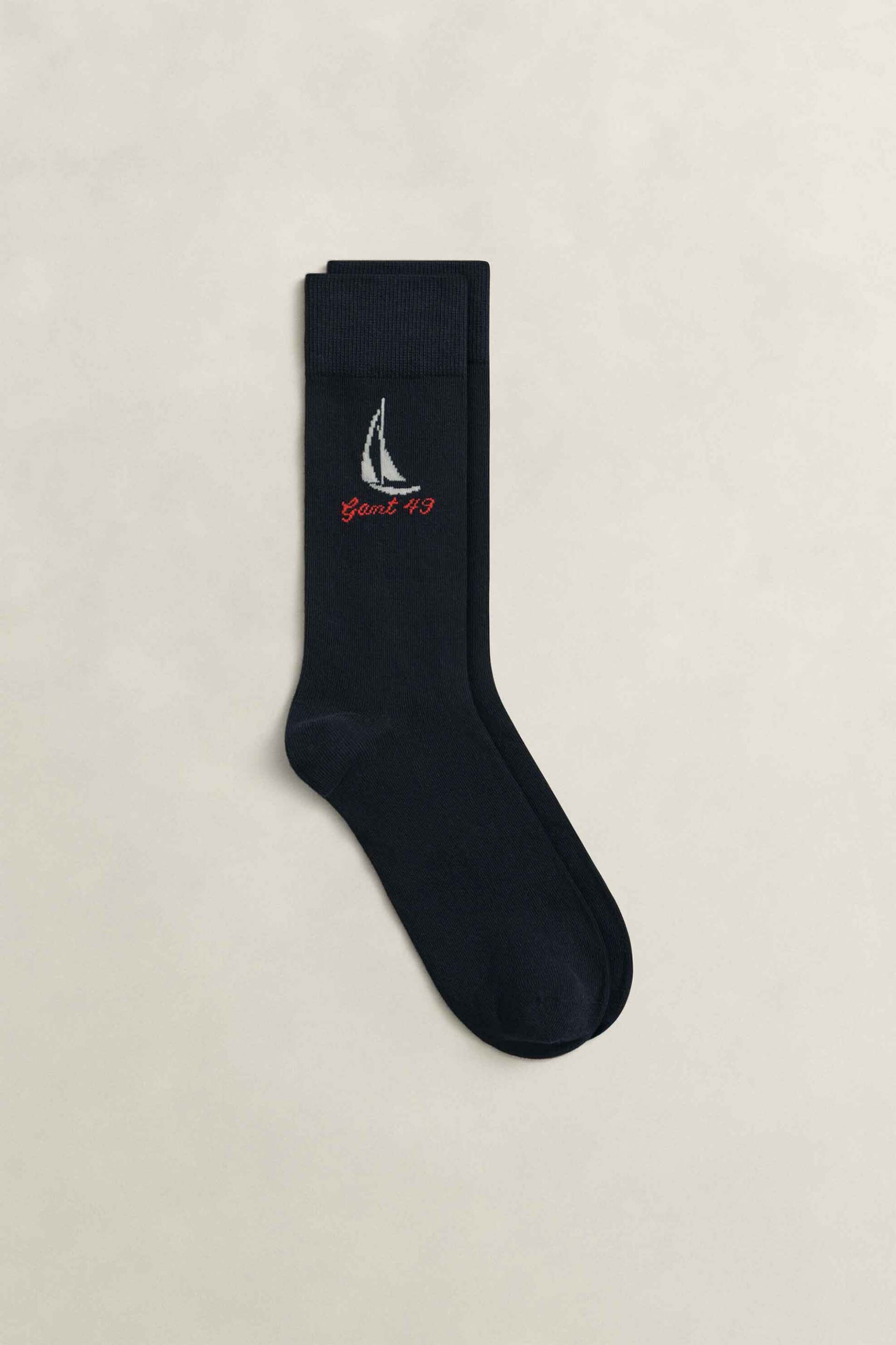 Gant ανδρικές μακριές κάλτσες με graphic print - 9960372 Μπλε Σκούρο