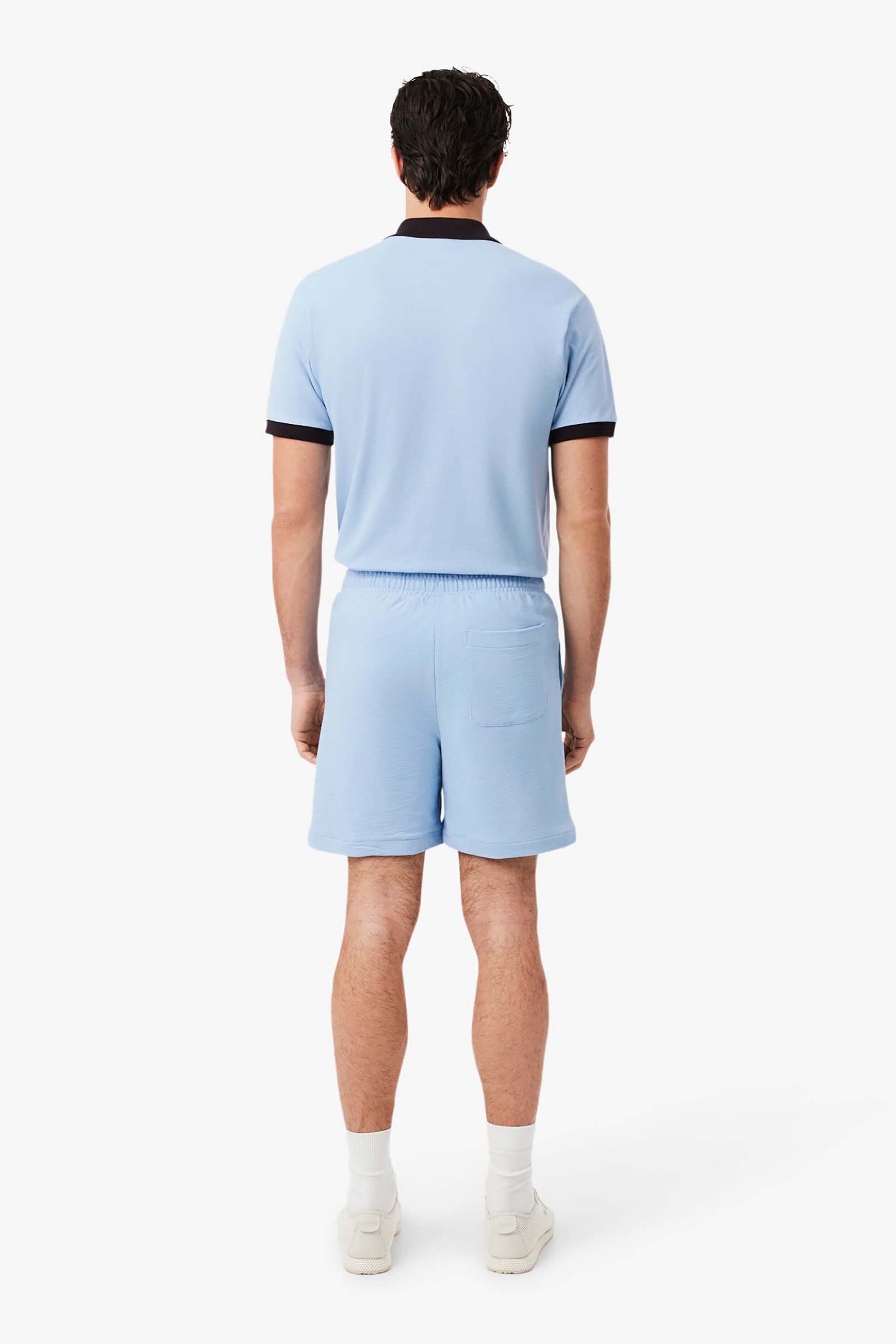Lacoste Ανδρική Βερμούδα Textured με Ελαστική Μέση Και Λογότυπο Regular Fit - Gh1973 Μπλε Ανοιχτό