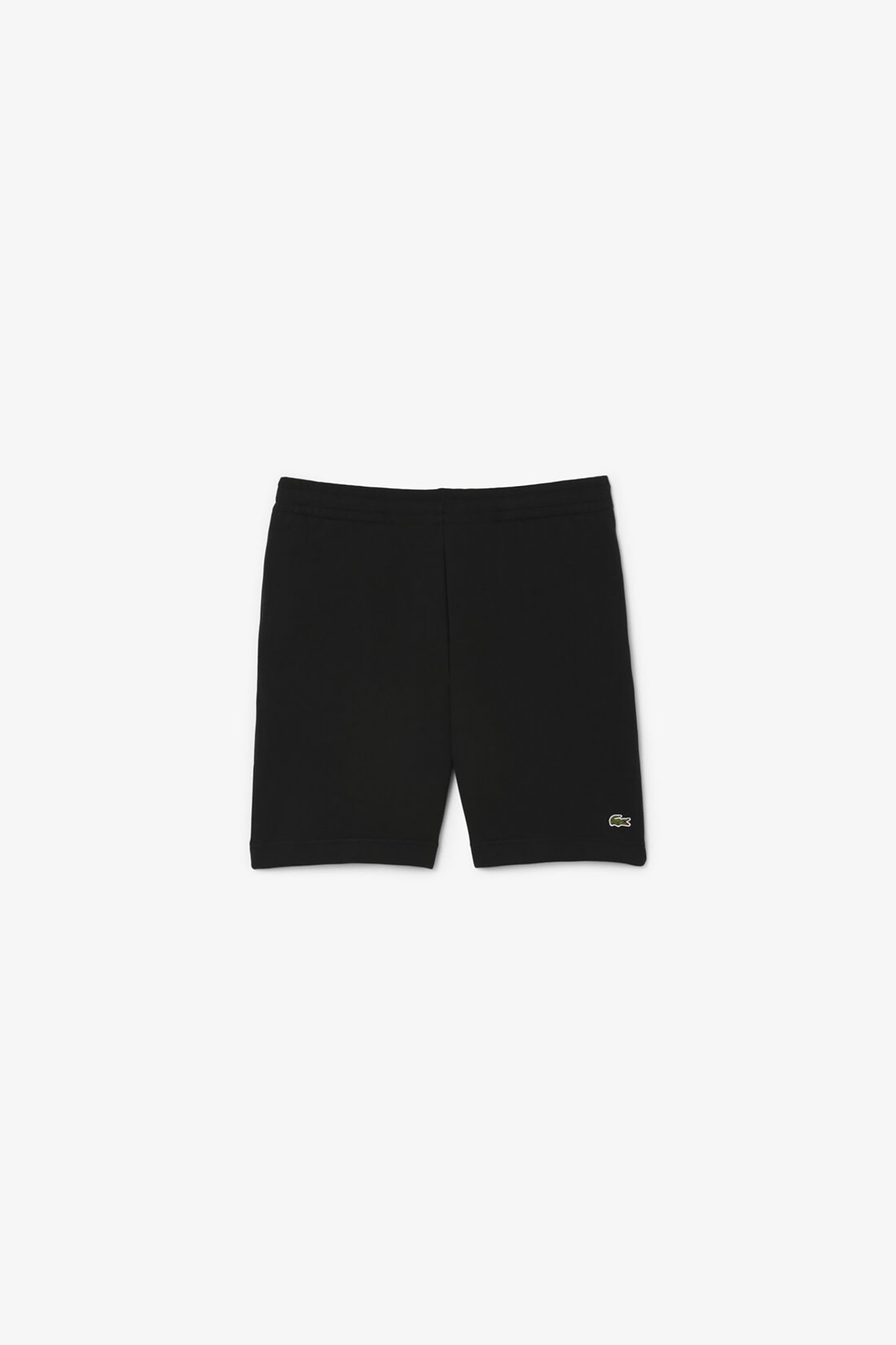 Lacoste Ανδρική Βερμούδα Fleece με Ελαστική Μέση Και Λογότυπο Regular Straight Fit - Gh9860-00 Μαύρο