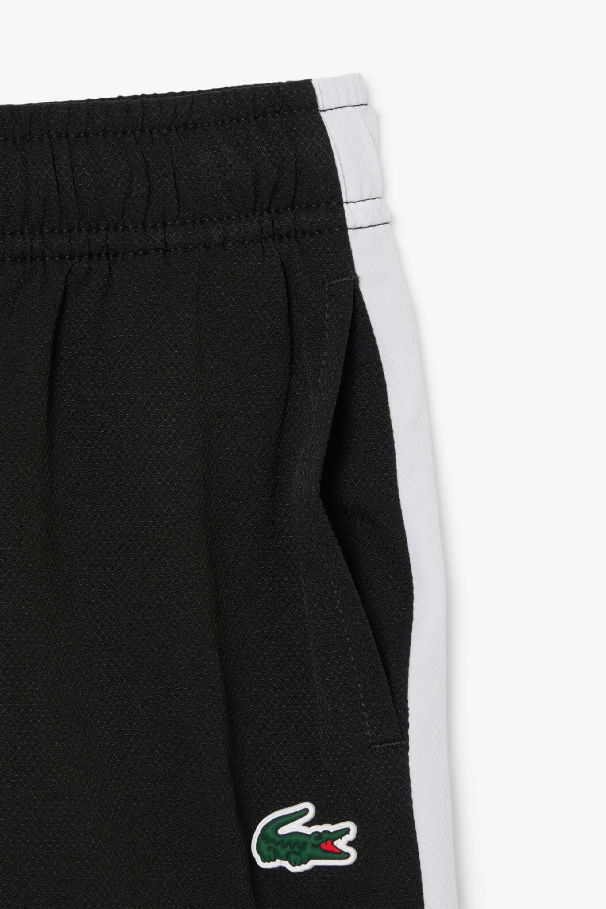 Lacoste Παιδικό Σορτς Ultra Dry με Contrast Ρίγα Λογότυπο - Gj6313 Μαύρο