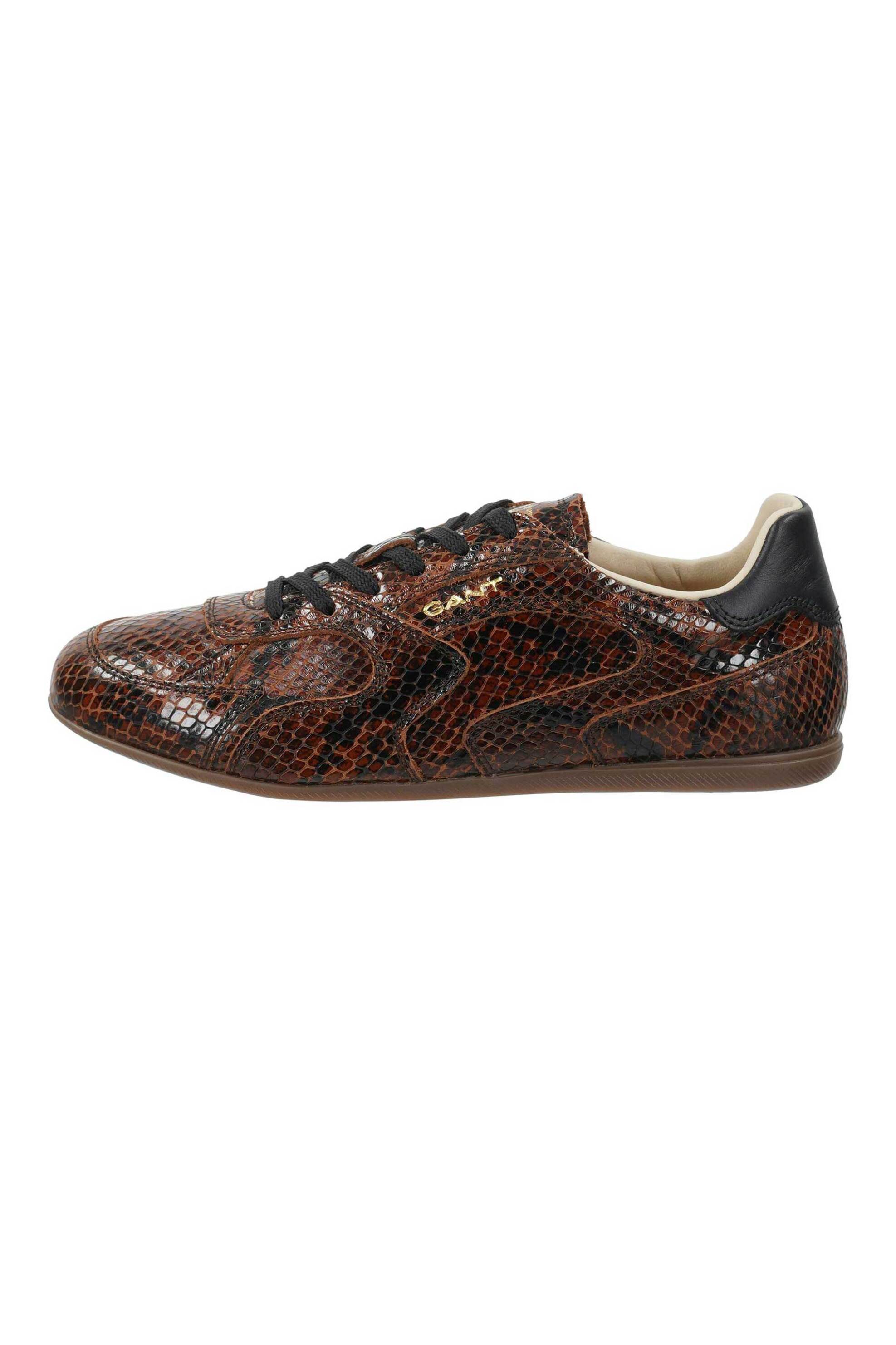GANT Gant γυναικεία δερμάτινα sneakers με snake effect "Sperly" - 33533363 Καφέ