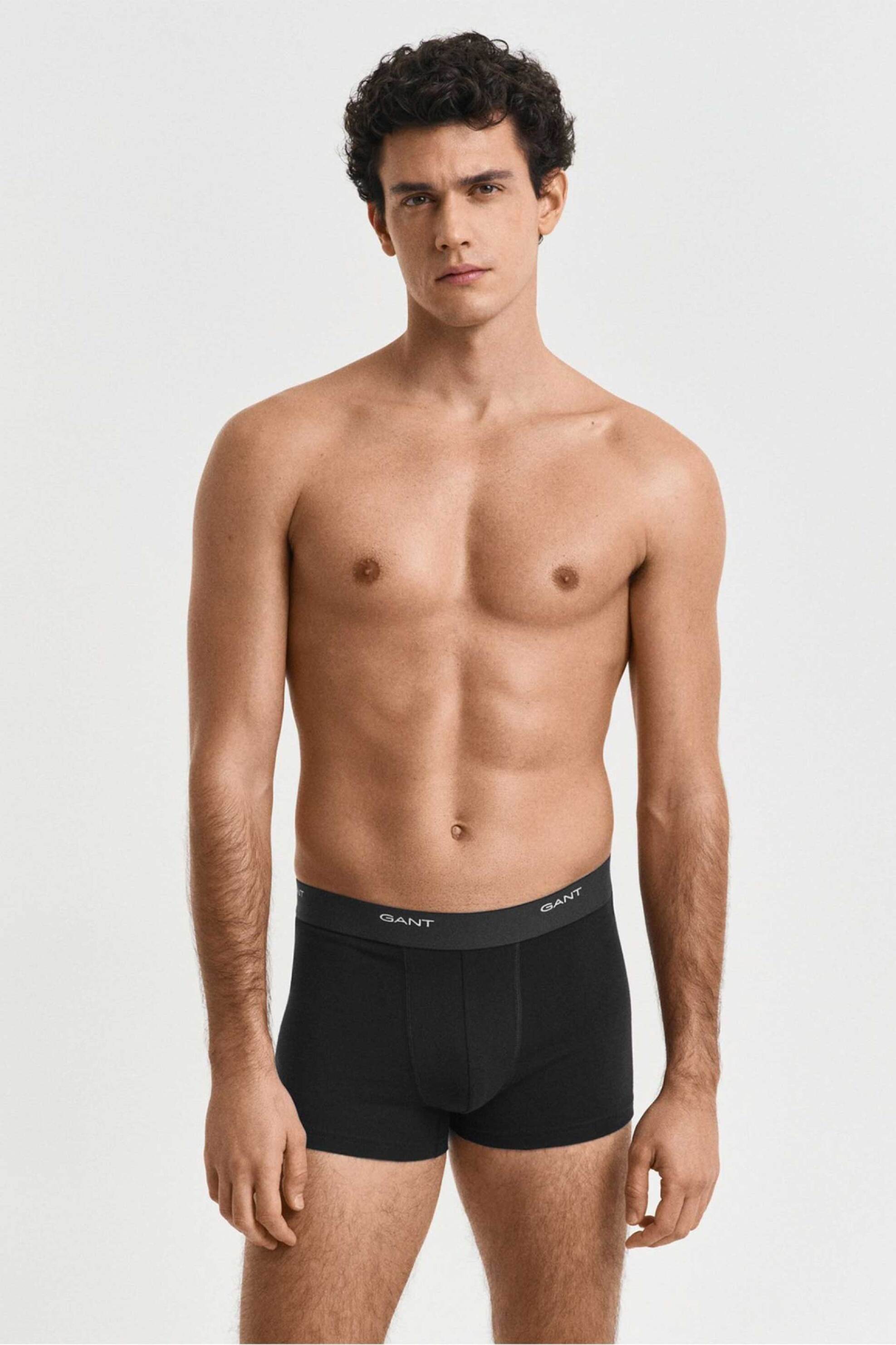 Gant σετ ανδρικά εσώρουχα trunk με λογότυπο Slim Fit (3 τεμάχια) - 900003333 Μαύρο φωτογραφία