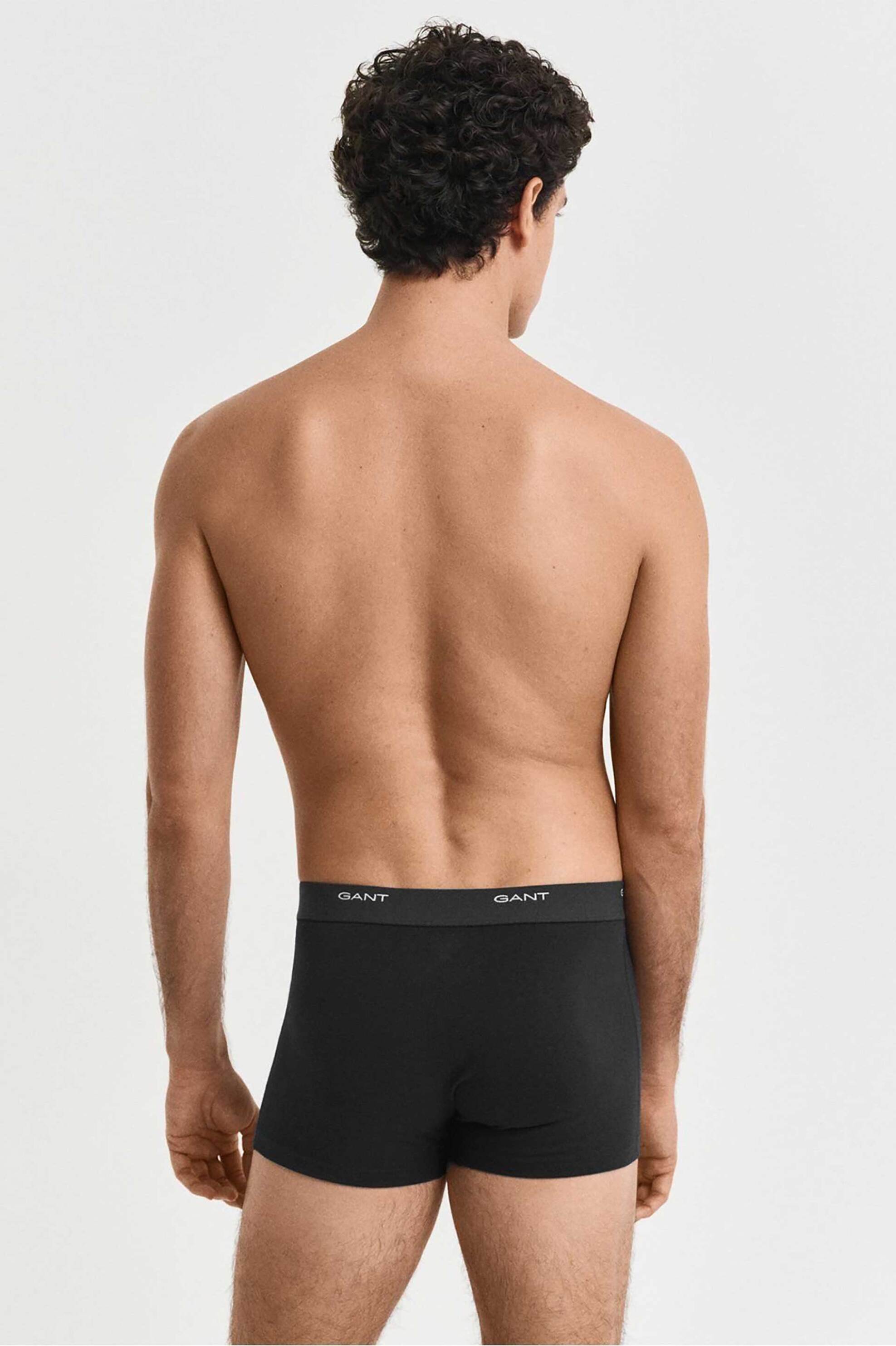 Gant σετ ανδρικά εσώρουχα trunk με λογότυπο Slim Fit (3 τεμάχια) - 900003333 Μαύρο φωτογραφία