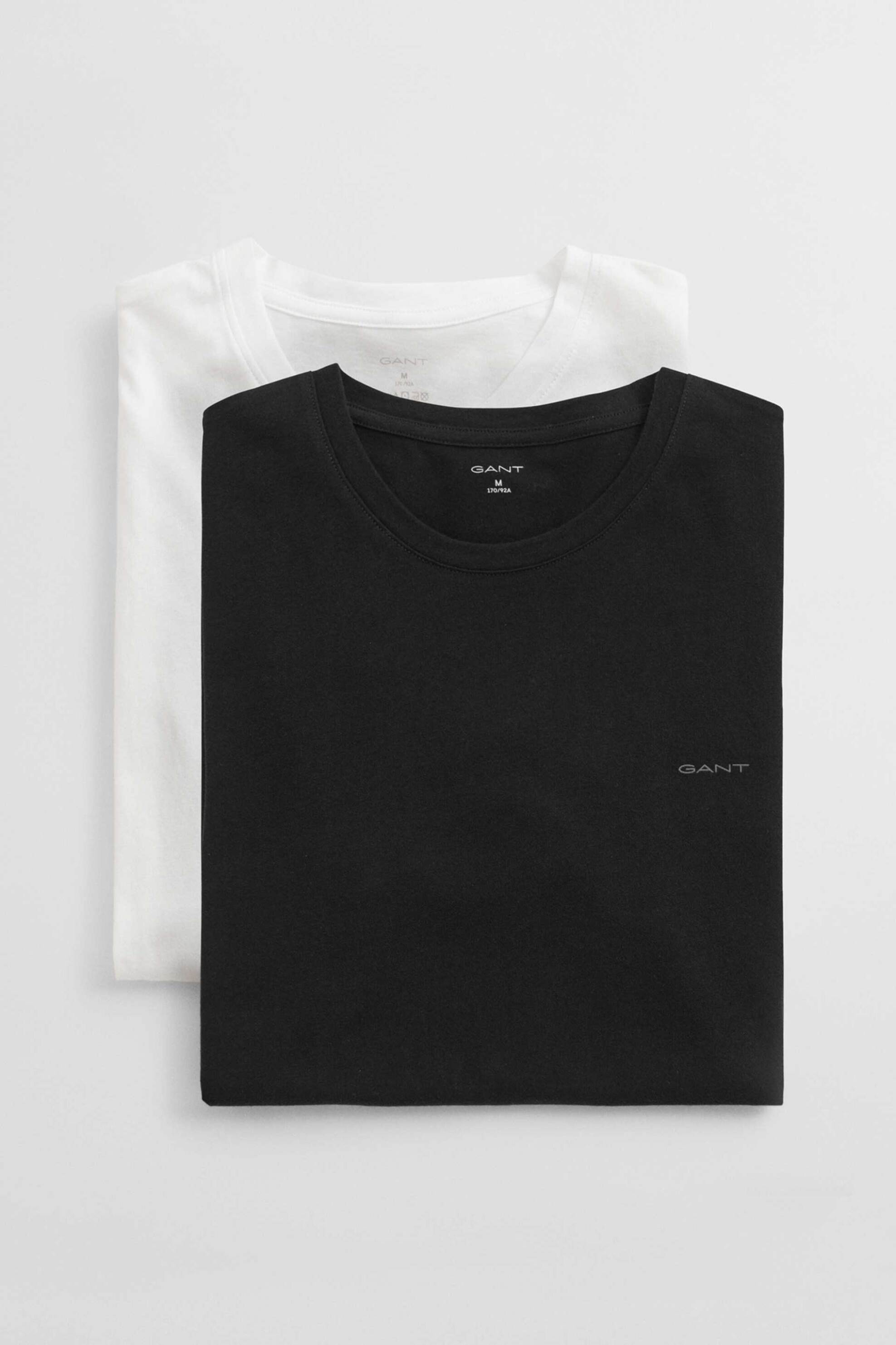 Gant σετ ανδρικά φανελάκια με logo print Regular Fit (2 τεμάχια) - 900012008 Ασπρόμαυρο