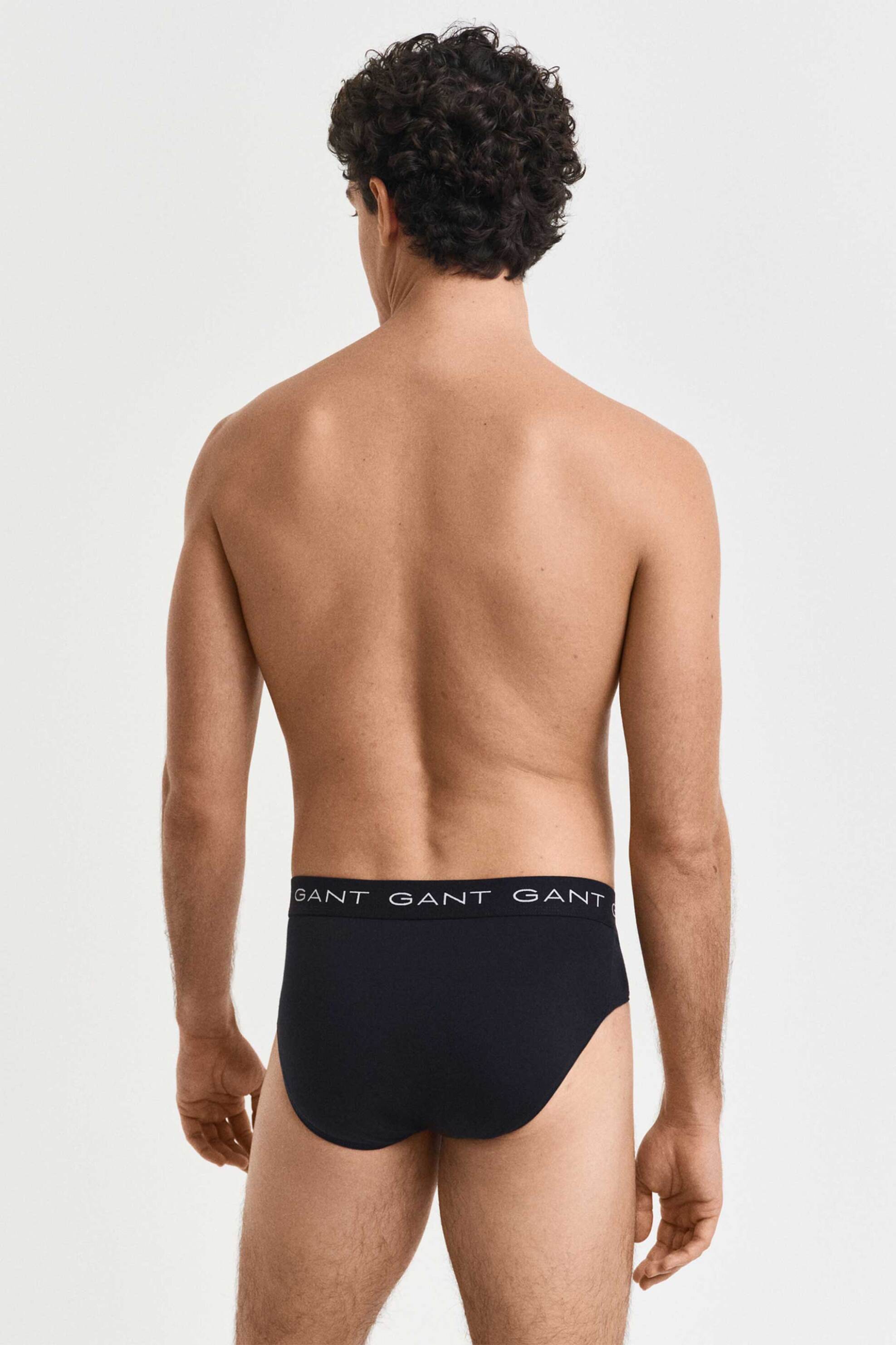 Gant σετ ανδρικά εσώρουχα σλιπ με λογότυπο Slim Fit (3 τεμάχια) - 900023001 Μαύρο φωτογραφία