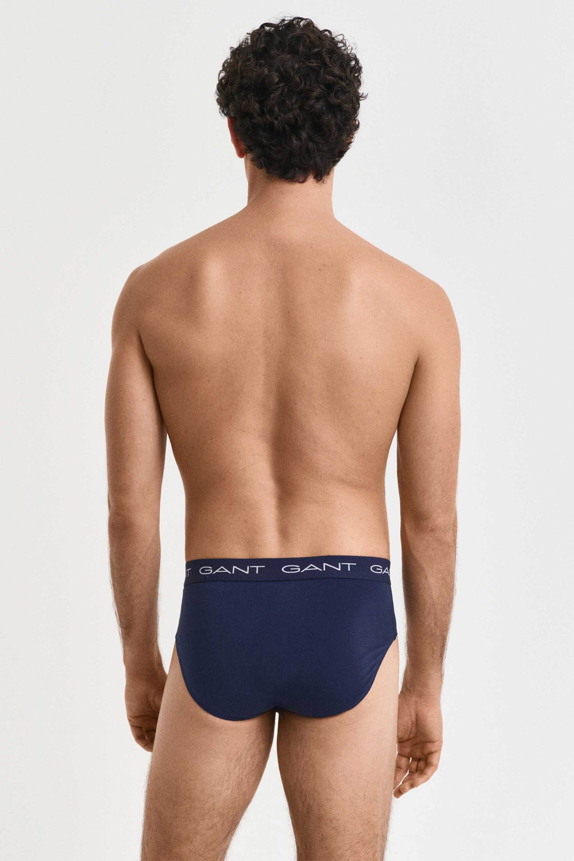 Gant σετ ανδρικά εσώρουχα σλιπ με λογότυπο Slim Fit (3 τεμάχια) - 900023001 Μπλε Σκούρο φωτογραφία