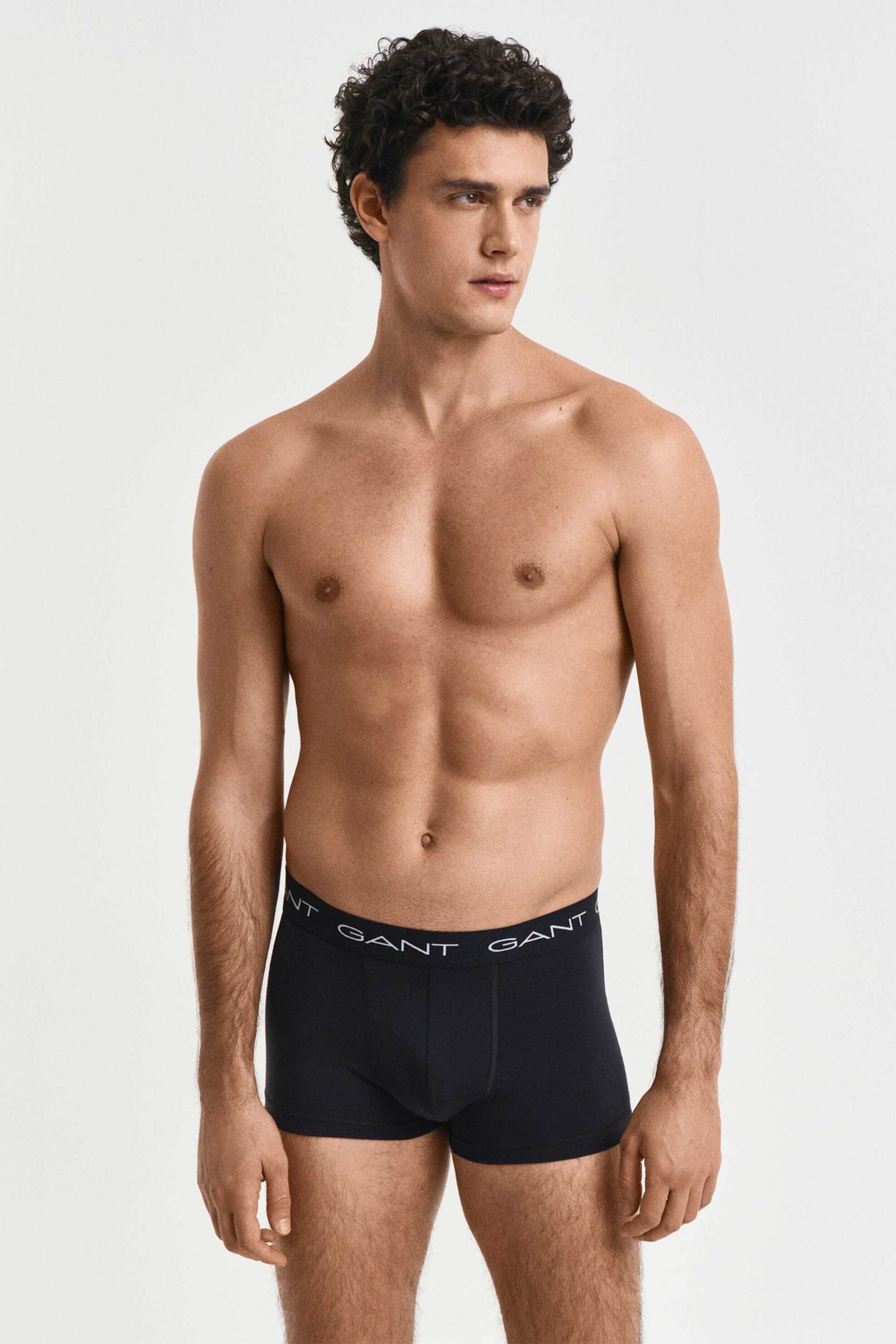 Gant σετ ανδρικά εσώρουχα trunk με logo tape Slim Fit (3 τεμάχια) - 900023003 Μαύρο φωτογραφία