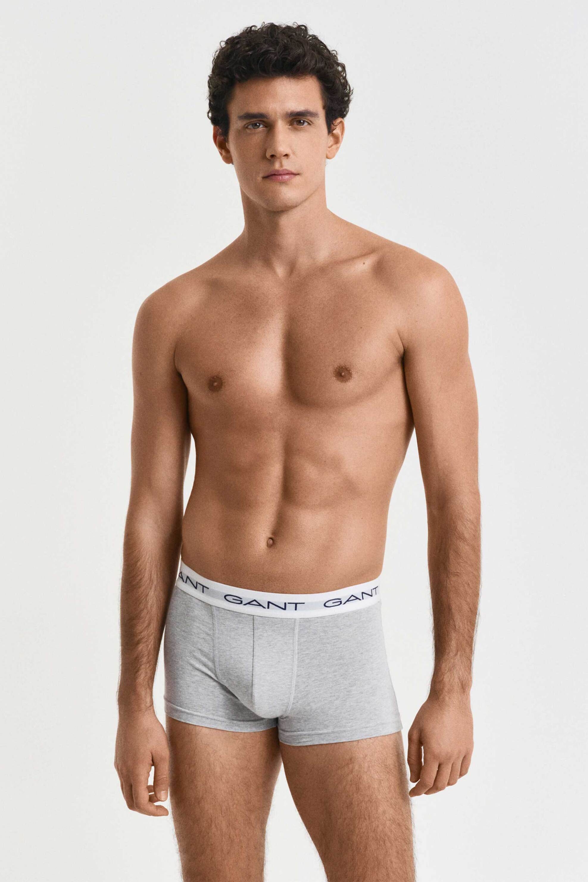 Gant σετ ανδρικά εσώρουχα trunk με logo tape Slim Fit (3 τεμάχια) - 900023003 Γκρι φωτογραφία