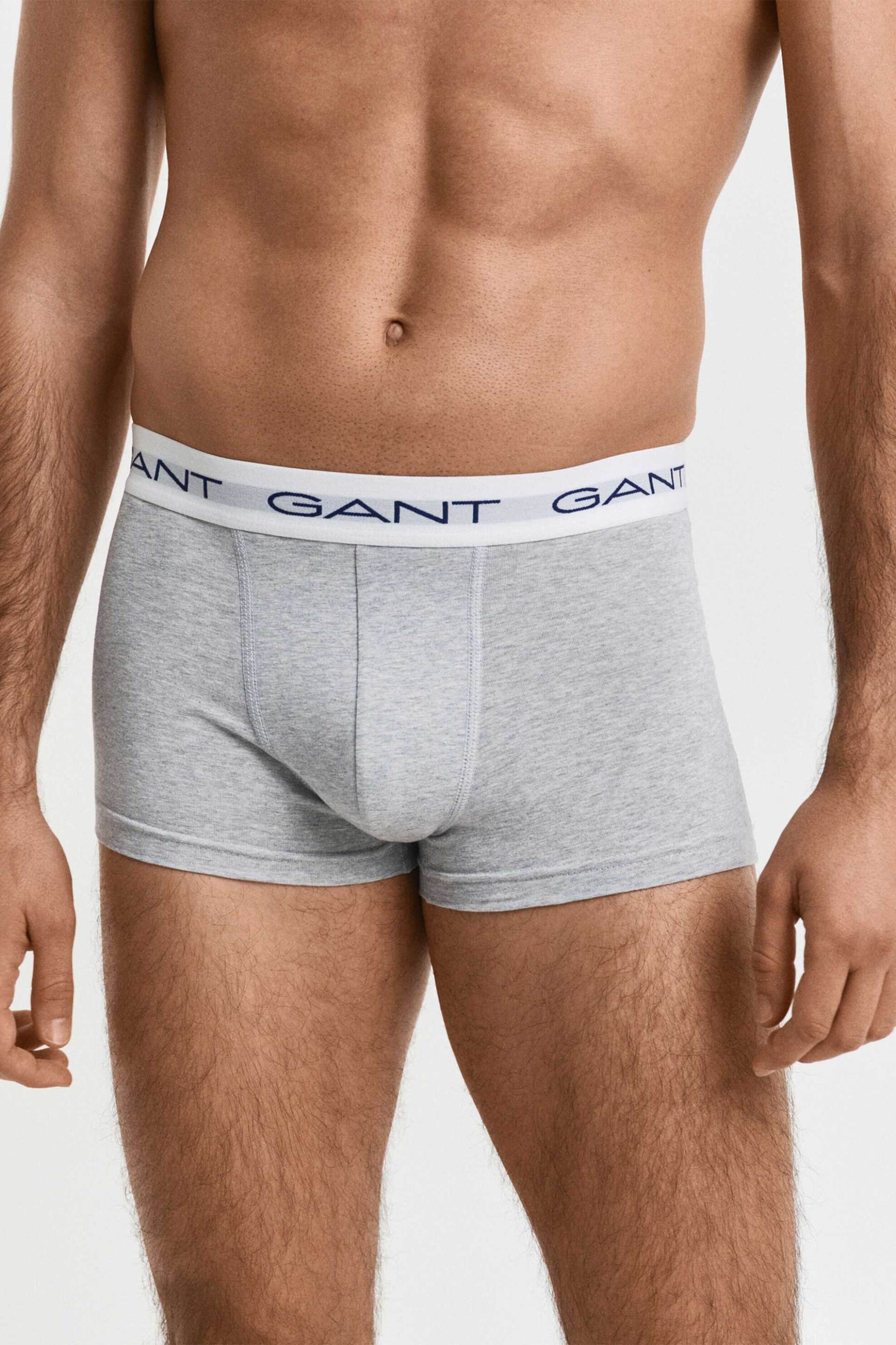 Gant σετ ανδρικά εσώρουχα trunk με logo tape Slim Fit (3 τεμάχια) - 900023003 Γκρι φωτογραφία