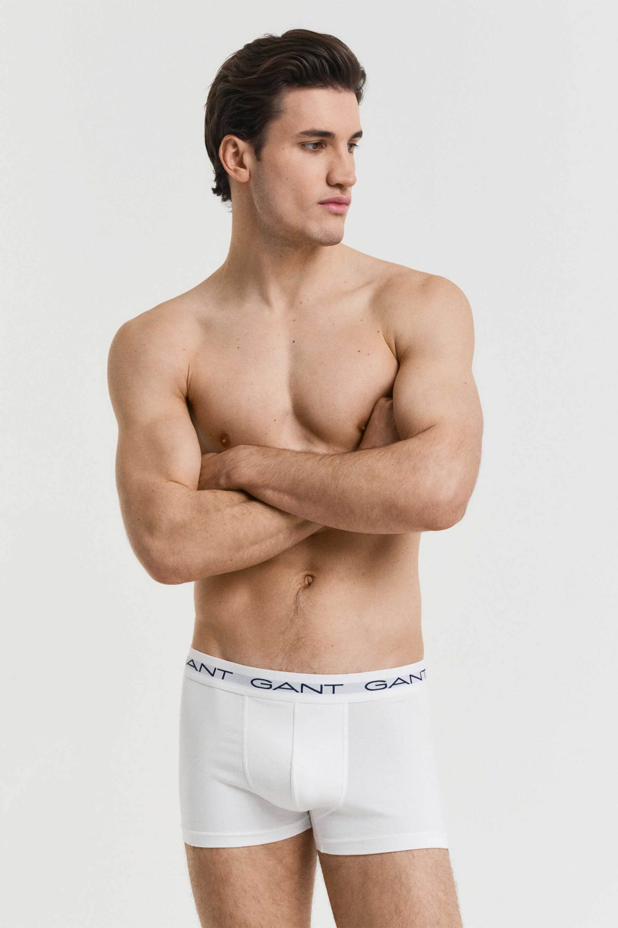 Gant σετ ανδρικά εσώρουχα trunk με logo tape Slim Fit (3 τεμάχια) - 900023003 Λευκό φωτογραφία