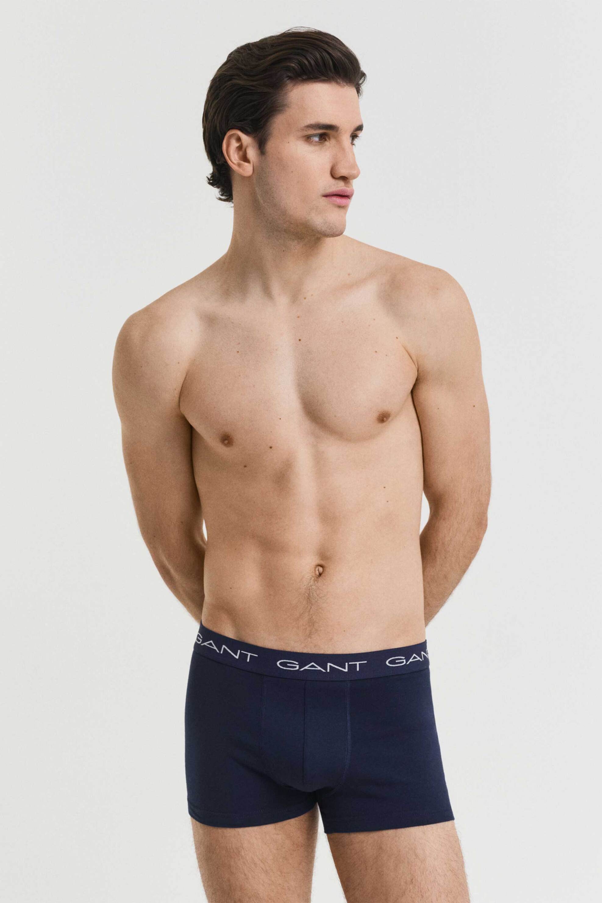 Gant σετ ανδρικά εσώρουχα trunk με logo tape Slim Fit (3 τεμάχια) - 900023003 Μπλε Σκούρο φωτογραφία
