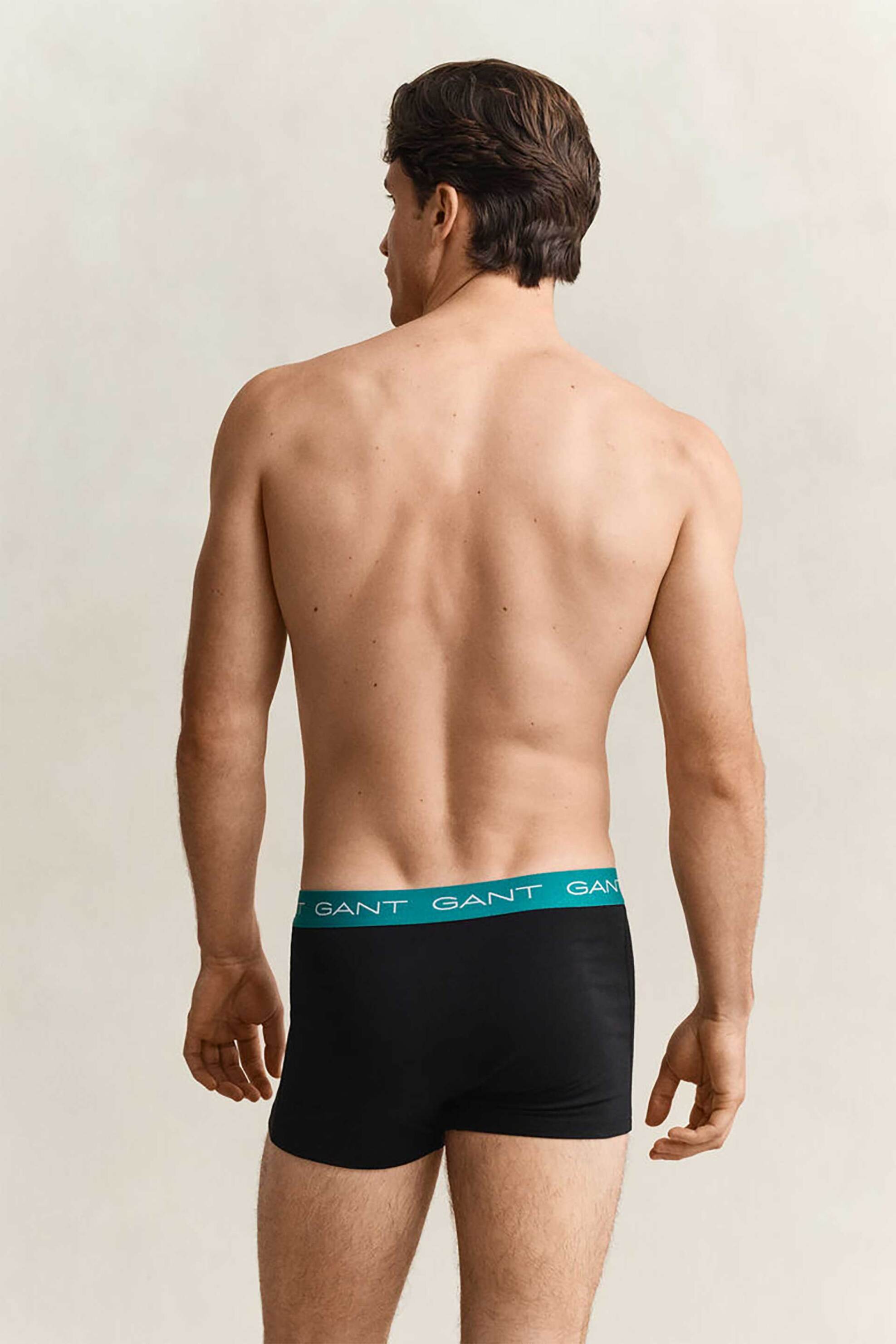 Gant Σετ Ανδρικά Εσώρουχα Trunk με Λογότυπο Slim Fit (3 Τεμάχια) - 902613003 Μαύρο