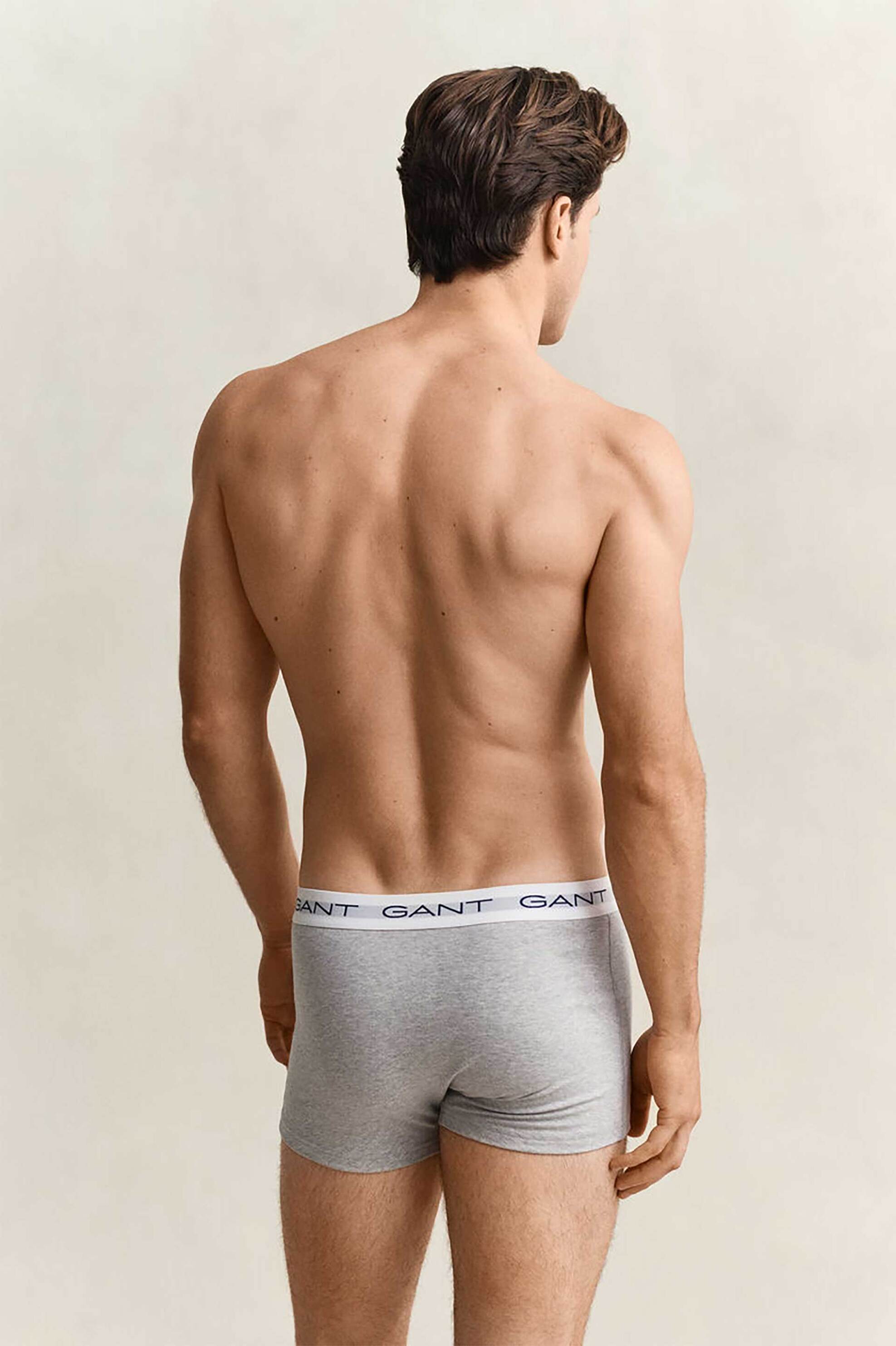 Gant Σετ Ανδρικά Εσώρουχα Trunk με Λογότυπο Slim Fit (3 Τεμάχια) - 902613003 Γκρι