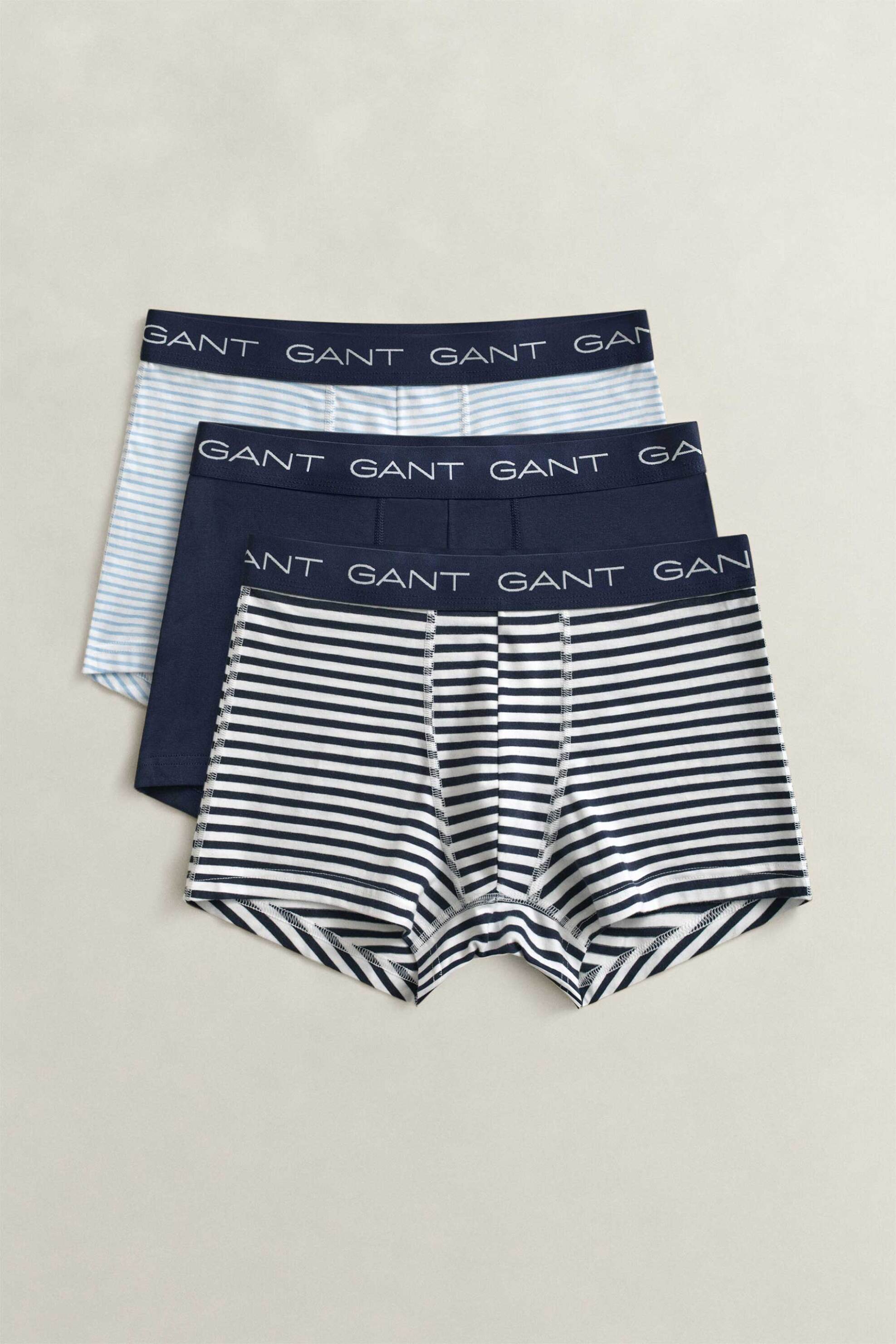 Gant σετ ανδρικά εσώρουχα trunk με λογότυπο Slim Fit (3 τεμάχια) - 902613023 Μπλε Σκούρο