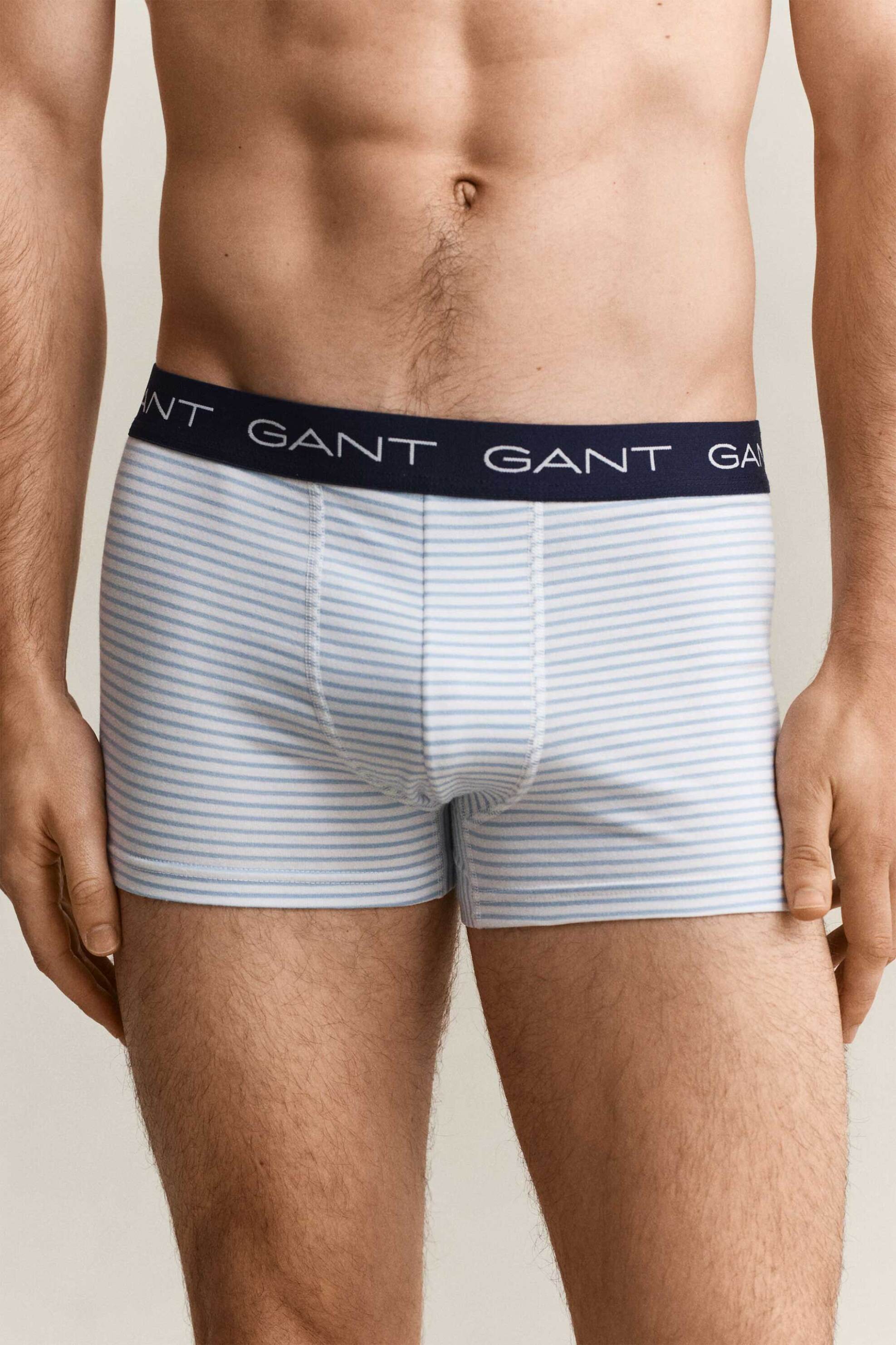 Gant Σετ Ανδρικά Εσώρουχα Trunk με Λογότυπο Slim Fit (3 Τεμάχια) - 902613023 Μπλε Σκούρο