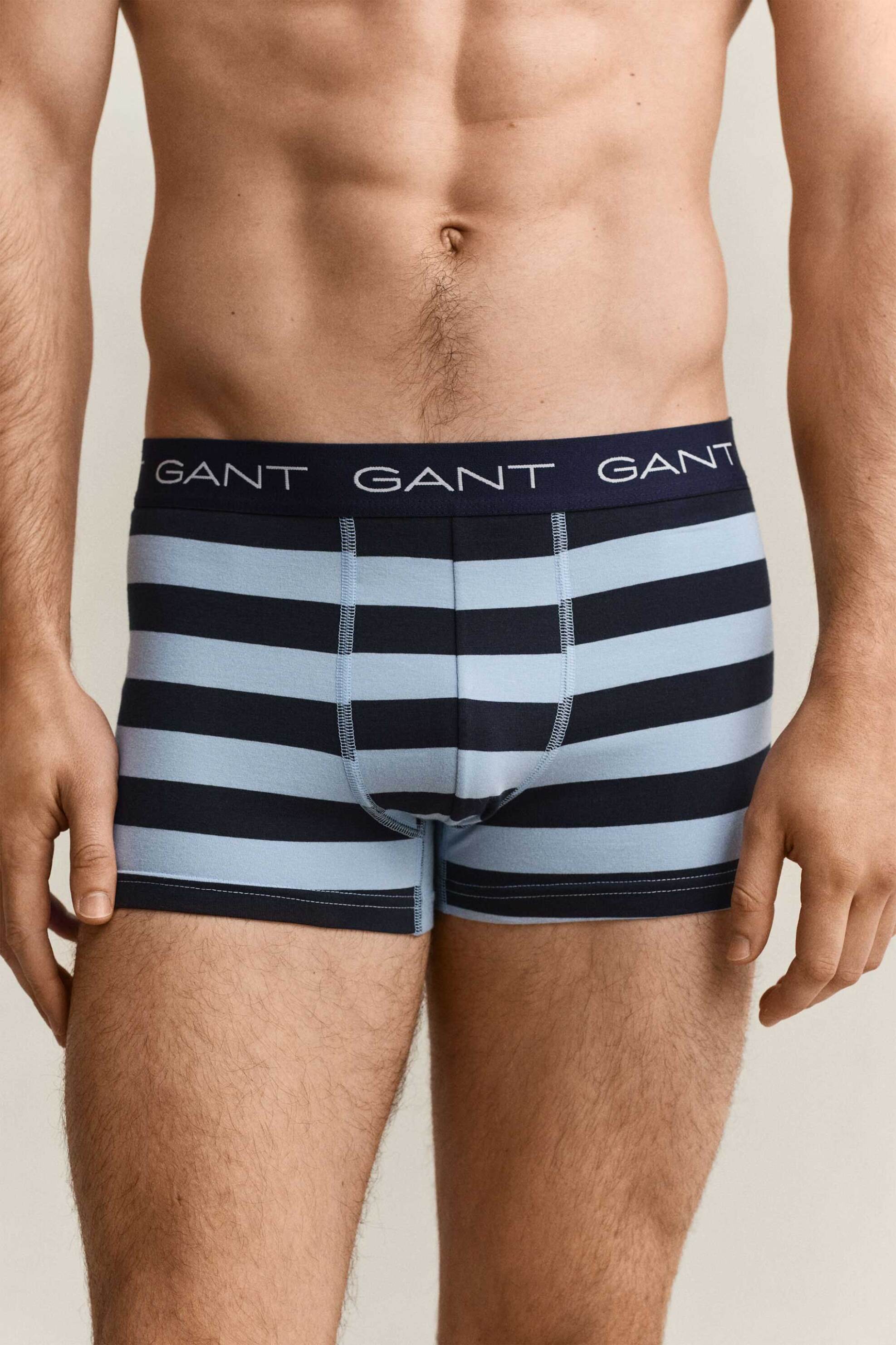 Gant Σετ Ανδρικά Εσώρουχα Trunk με Λογότυπο Slim Fit (3 Τεμάχια) - 902613043 Γαλάζιο