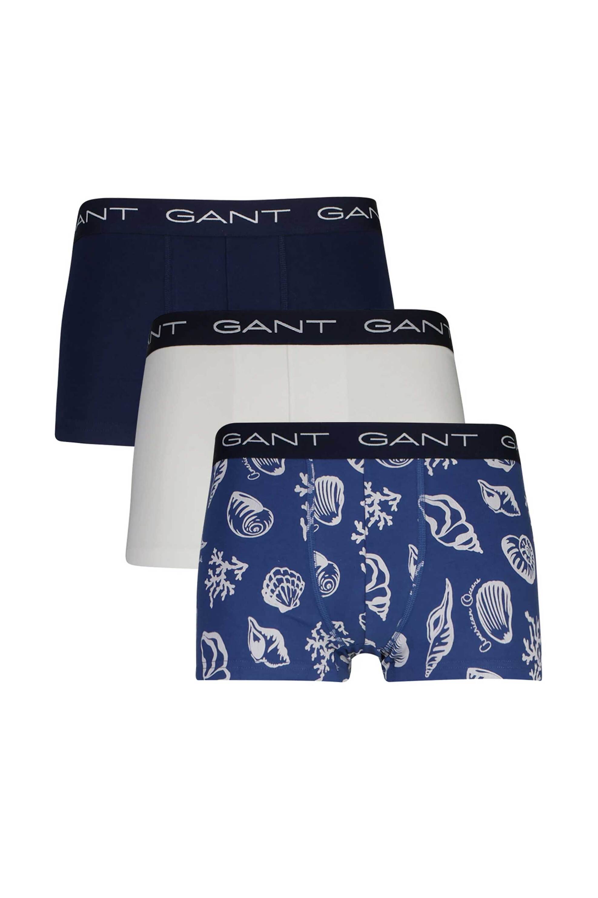 Gant σετ ανδρικά εσώρουχα trunk με λογότυπο Slim Fit (3 τεμάχια) - 902613053 Μπλε