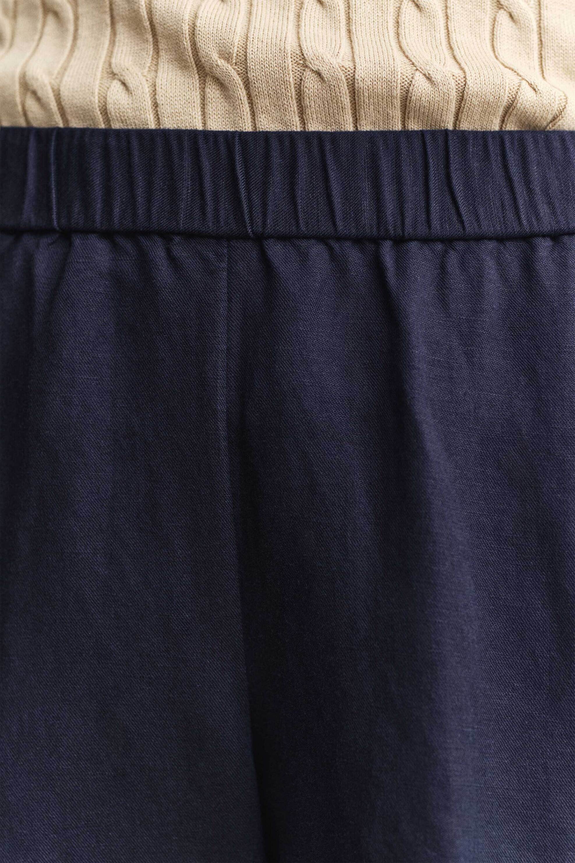 Gant Γυναικεία Βερμούδα με Ελαστική Μέση Relaxed Fit - 4020140 Μπλε Σκούρο