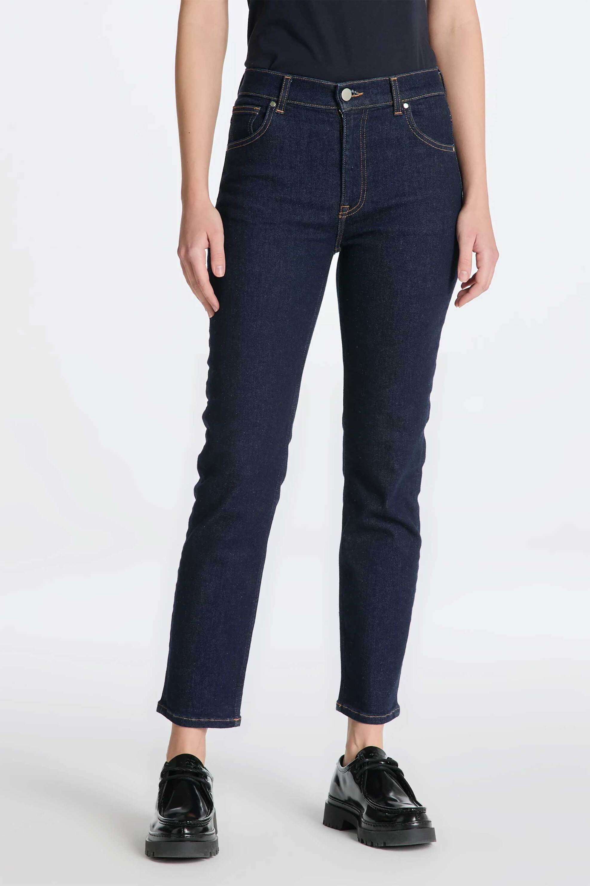 Gant γυναικείο τζιν παντελόνι Cropped Slim Fit - 4100196 Denim Blue Σκούρο φωτογραφία